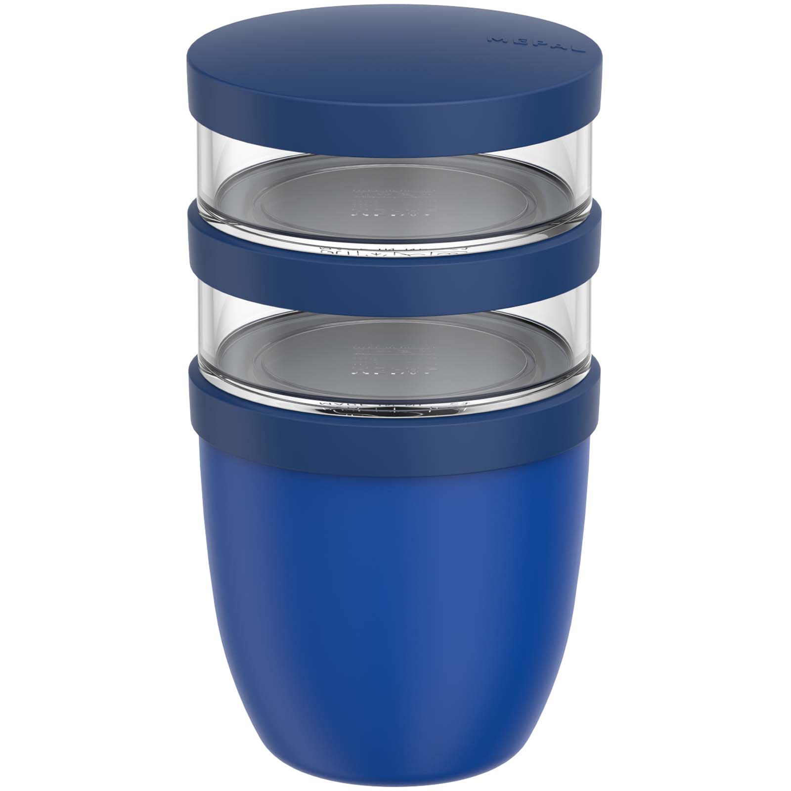 Mepal Ellipse Dreiteiliger, 500 ml + 2 x 200 ml Lunchpot vivid blau