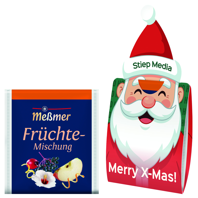 Minitüte 10 g, weiße kompostierbare Folie, Skittles Fruits Kaubonbons
