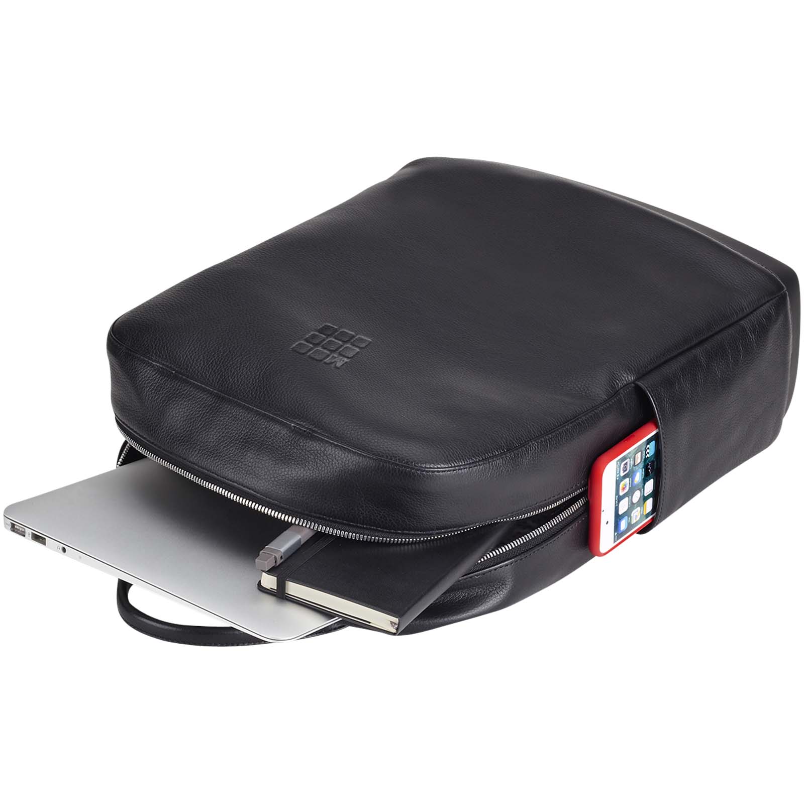 Moleskine Classic Rucksack aus Leder schwarz