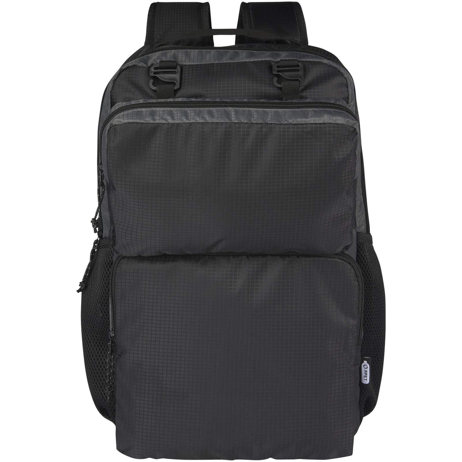 Trailhead 15" GRS recycelter zweifarbiger Laptop-Rucksack 14 L schwarz, grau