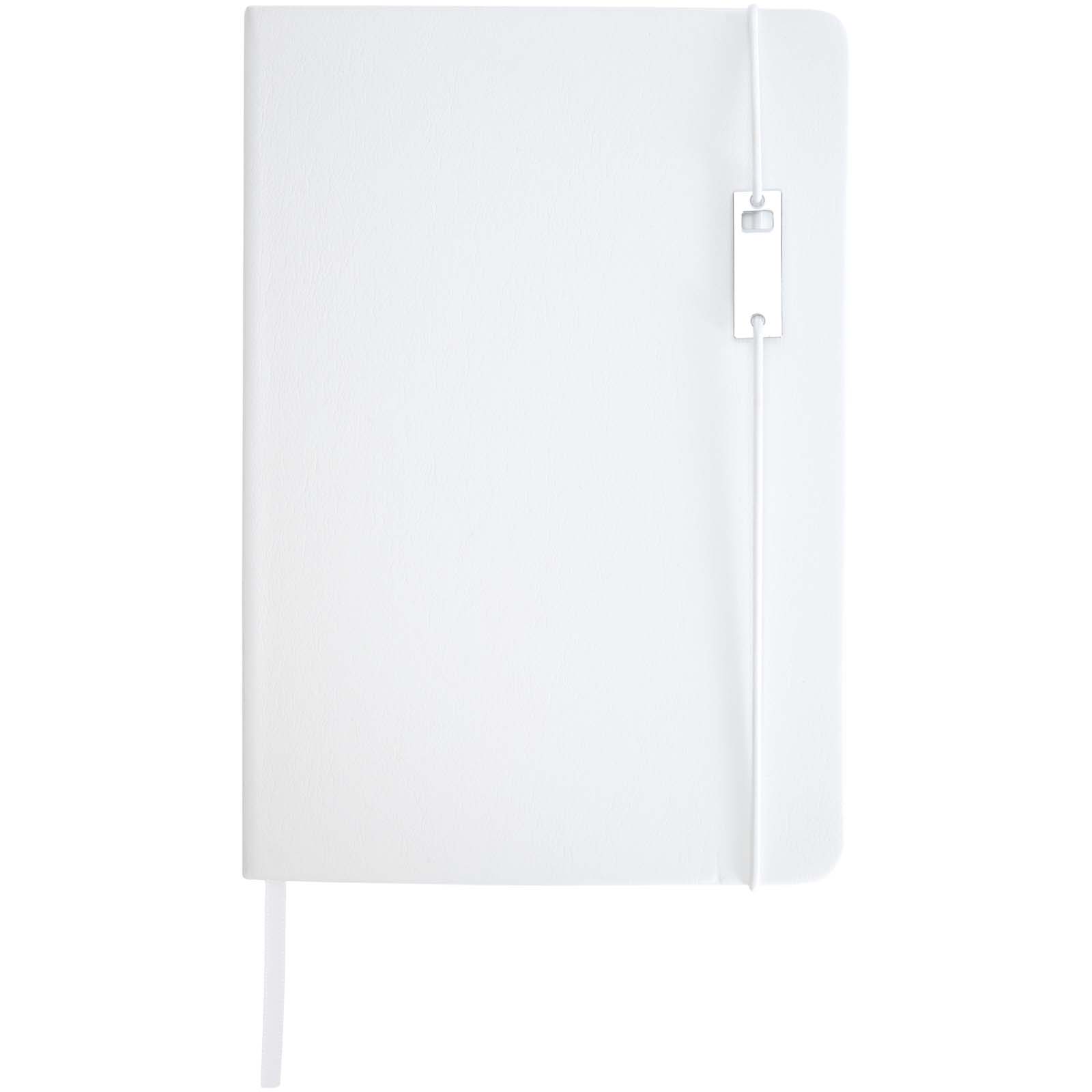 Legato Elegance A5 Hardcover Notizbuch mit Tintenroller Set weiss, weiss