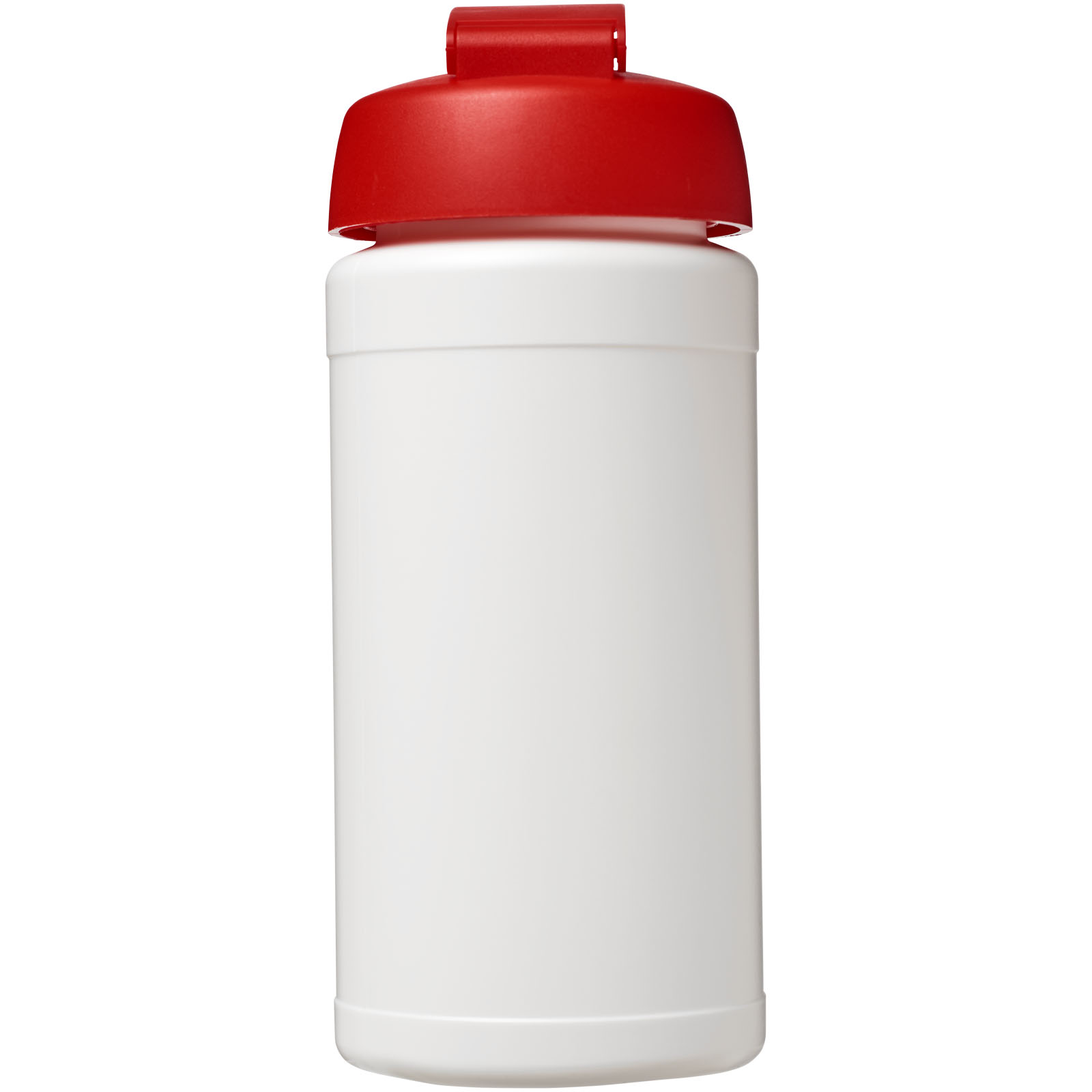 Baseline® Plus 500 ml Sportflasche mit Klappdeckel weiss, rot