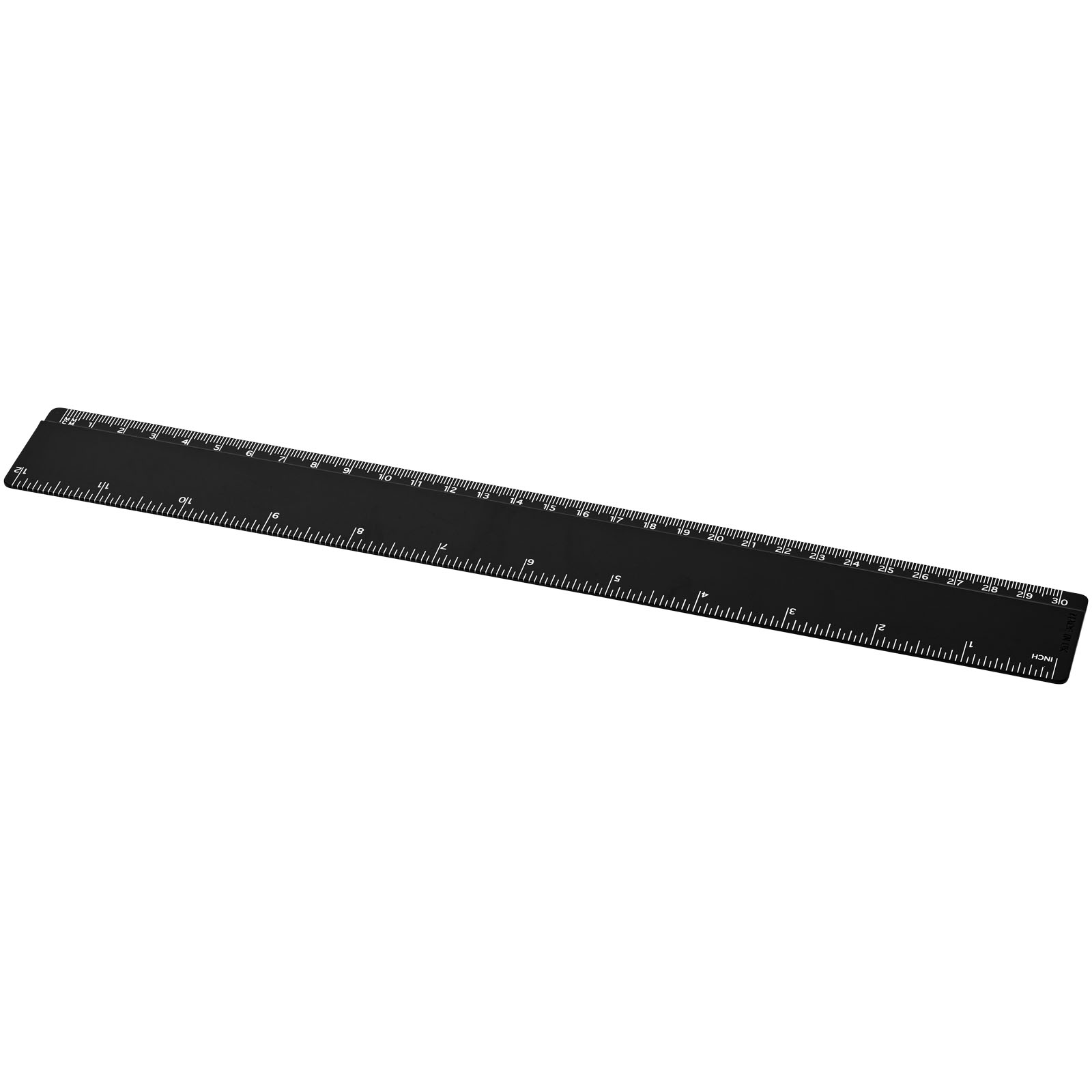 Renzo 30 cm Kunststofflineal schwarz
