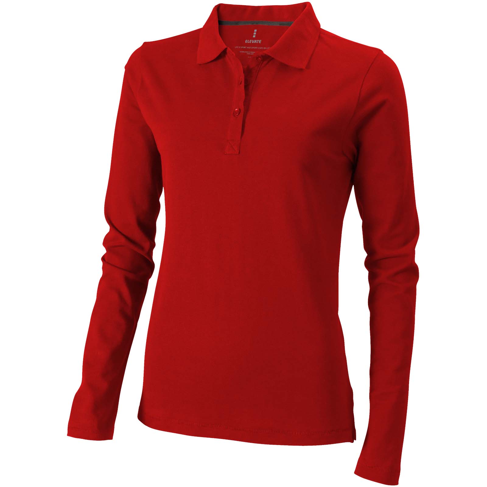 Calgary 180 g/m² Langarm Poloshirt für Damen rot