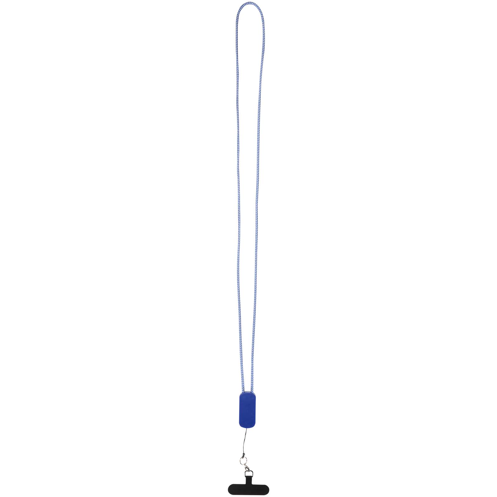 Anser Smartphone Lanyard aus recyceltem Kunststoff mit 27 W 5-in-1 integriertem Kabel royalblau