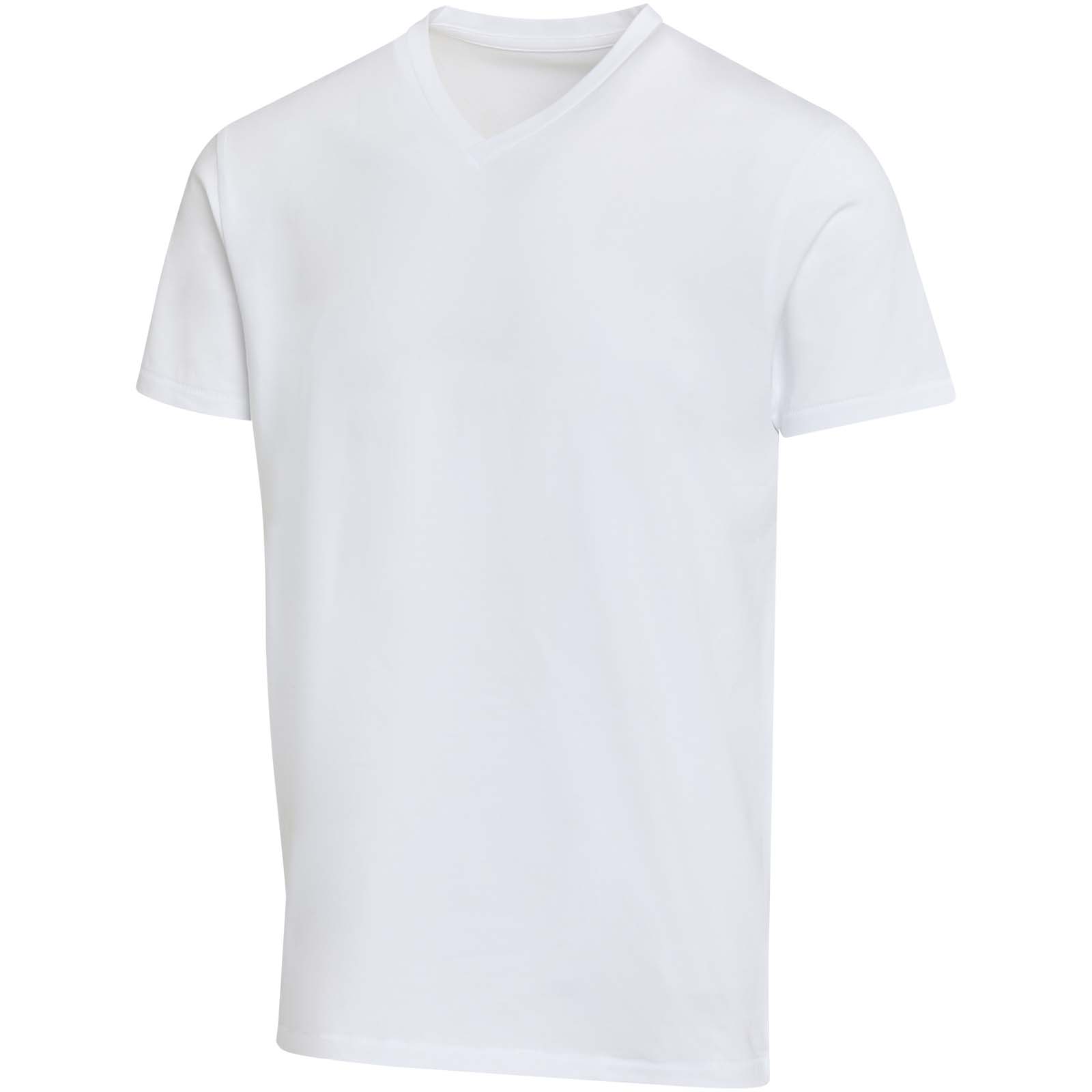 Balfour 200 g/m² Kurzärmeliges T-Shirt V-Ausschnitt Bio Baumwolle (OCS), unisex weiss