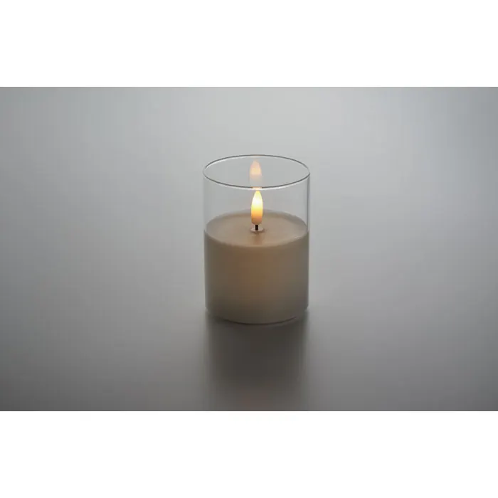 LED-Wachskerze im Glashalter