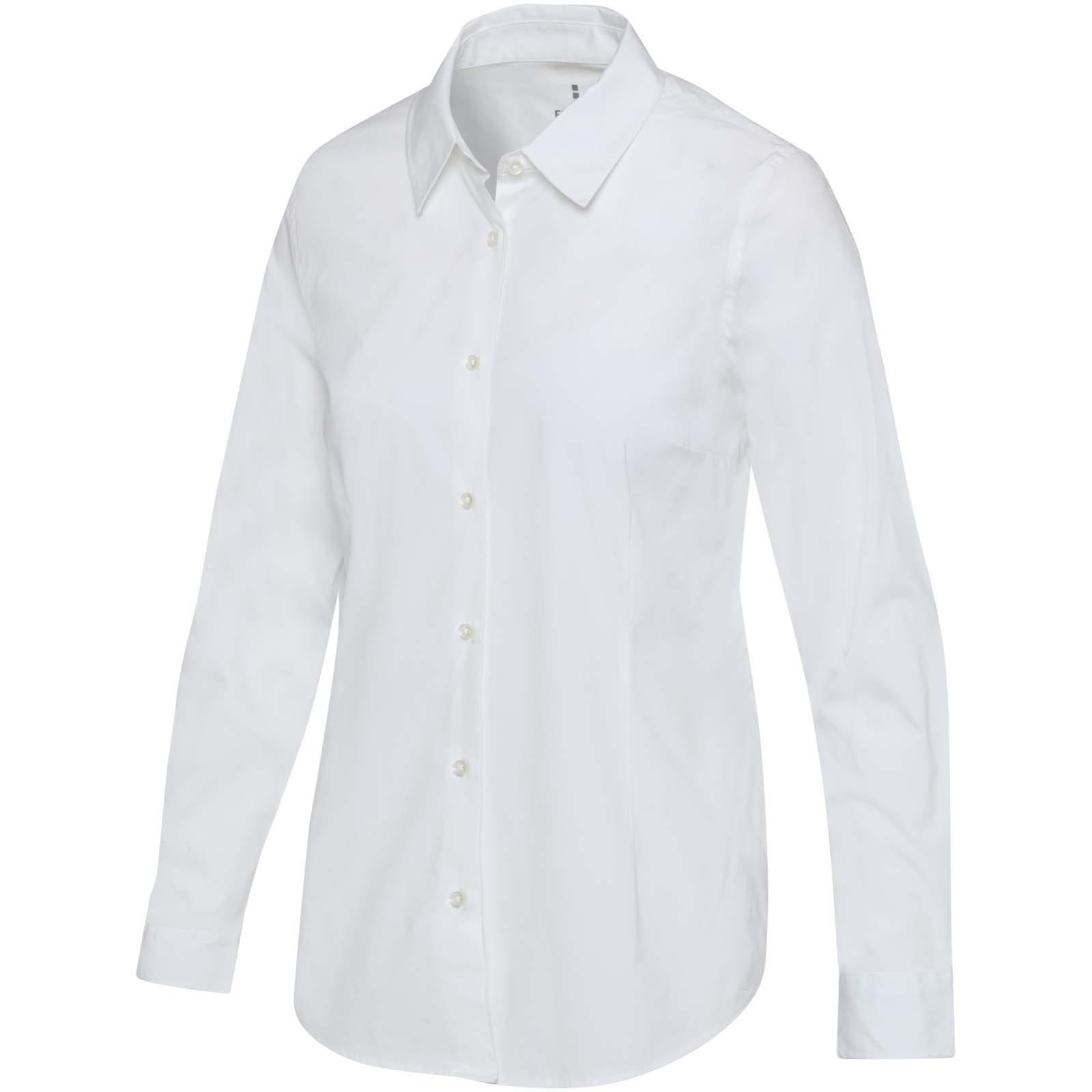 Carnelian 133 g/m² Popeline Bluse weiss
