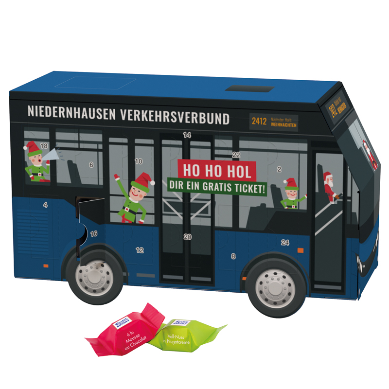 Adventskalender Bus, Sarotti Schokotäfelchen