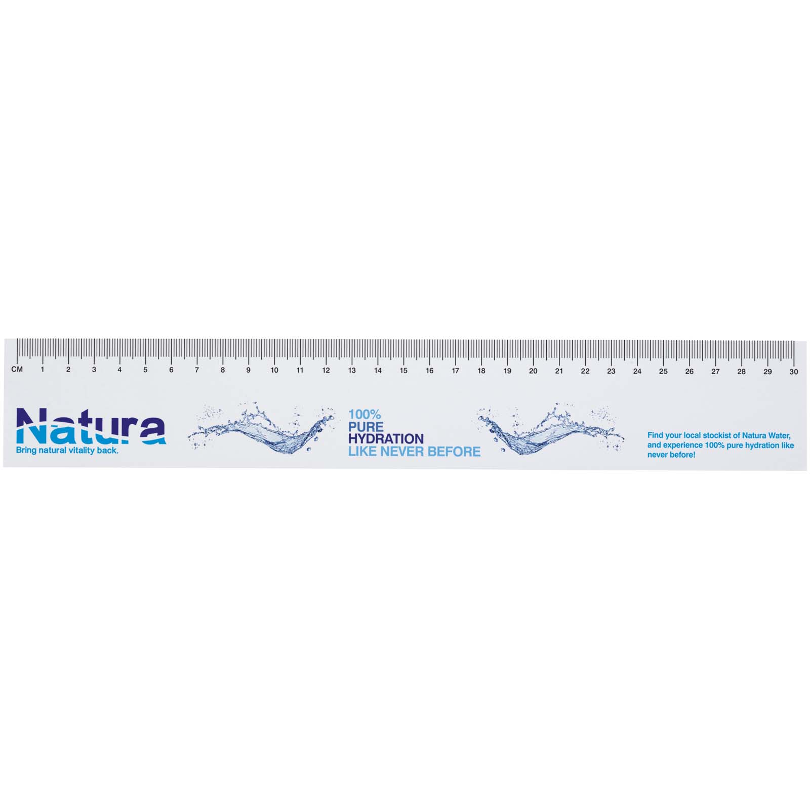Sticky-Mate® Haftnotizen mit gedrucktem 30 cm Lineal aus recyceltem Material weiss