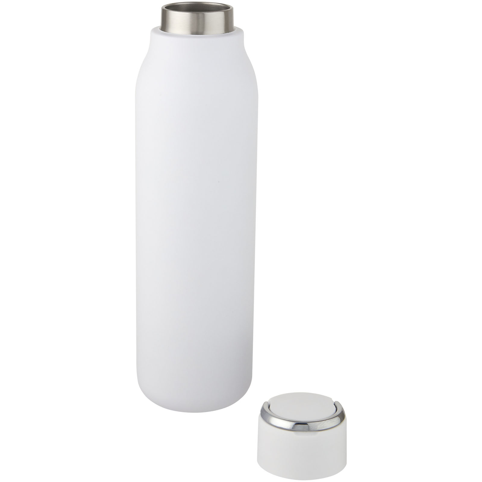 Marka 600 ml Kupfer-Vakuum Isolierflasche mit Metallschlaufe weiss
