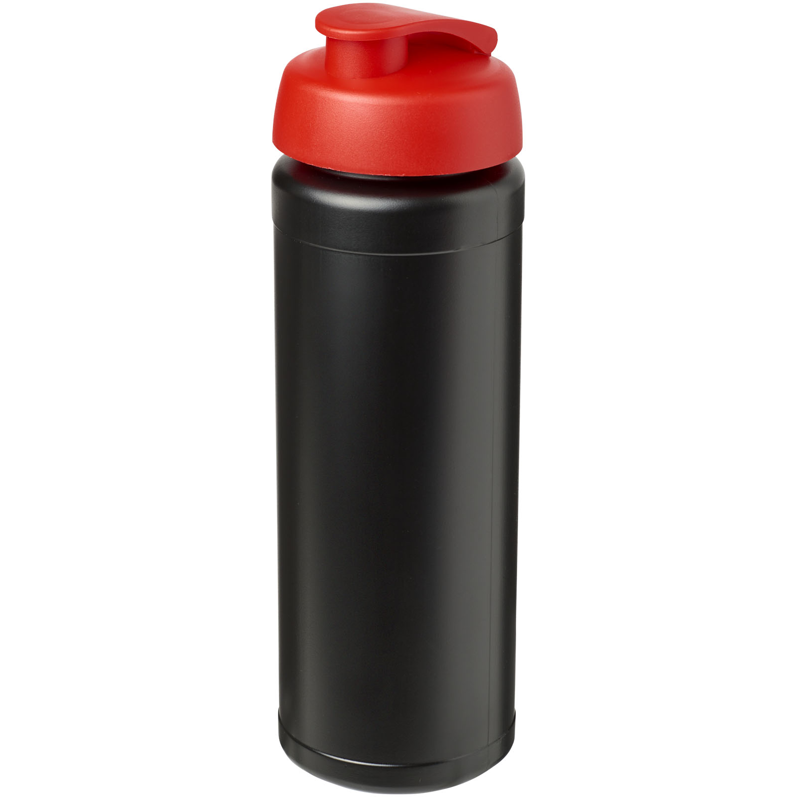 Baseline® Plus grip 750 ml Sportflasche mit Klappdeckel schwarz, rot