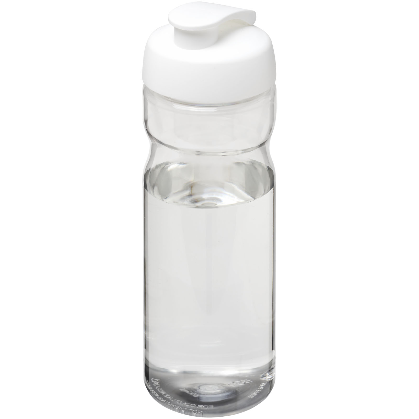 H2O Active® Base 650 ml Sportflasche mit Klappdeckel transparent, weiss