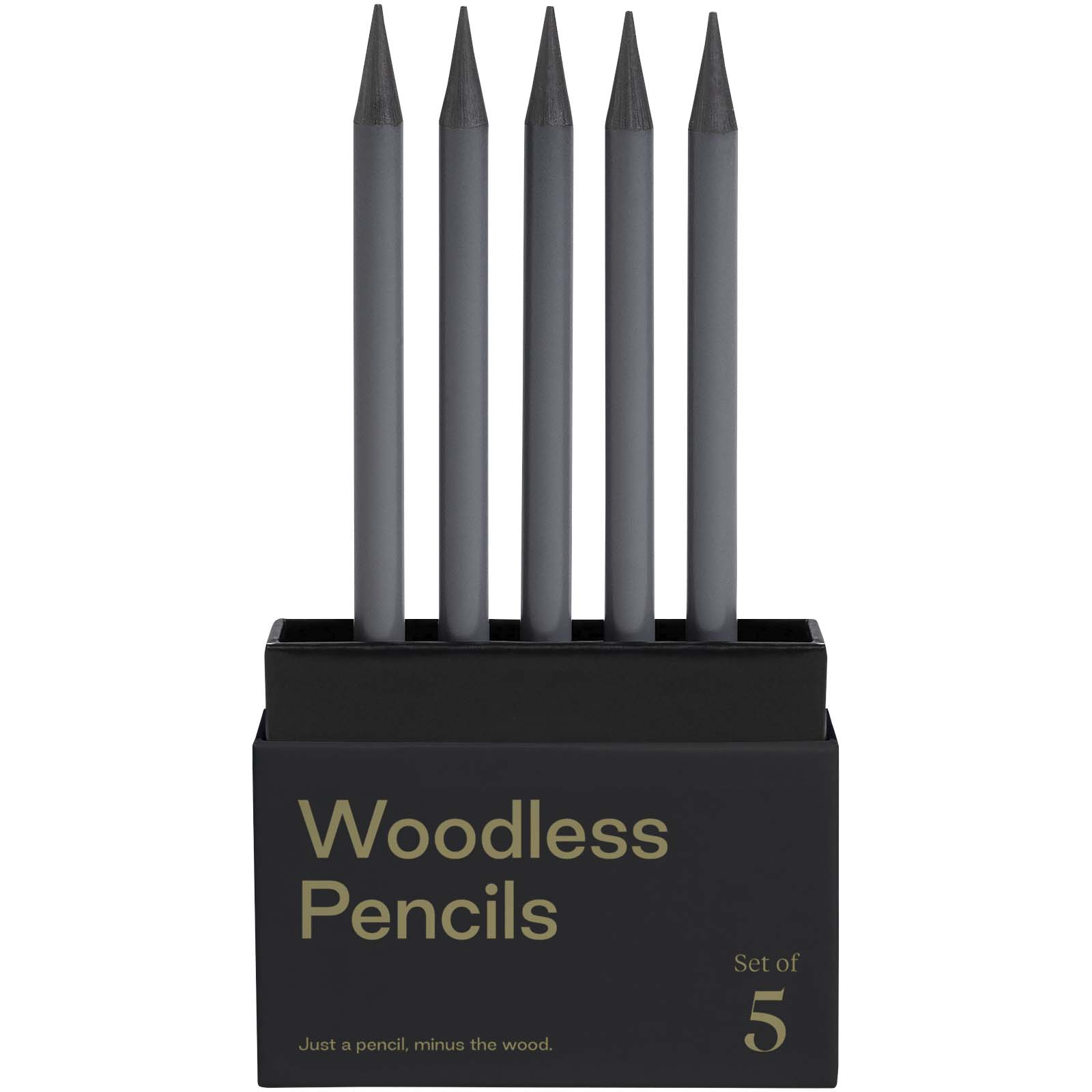 Karst® 5er-Pack 2B holzlose Graphitstifte grau