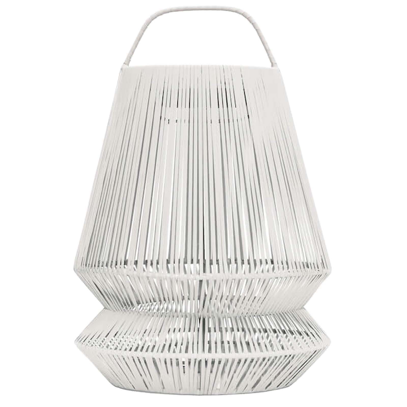 Originalhome Lampion tragbare Laterne aus recyceltem Material hellgrau