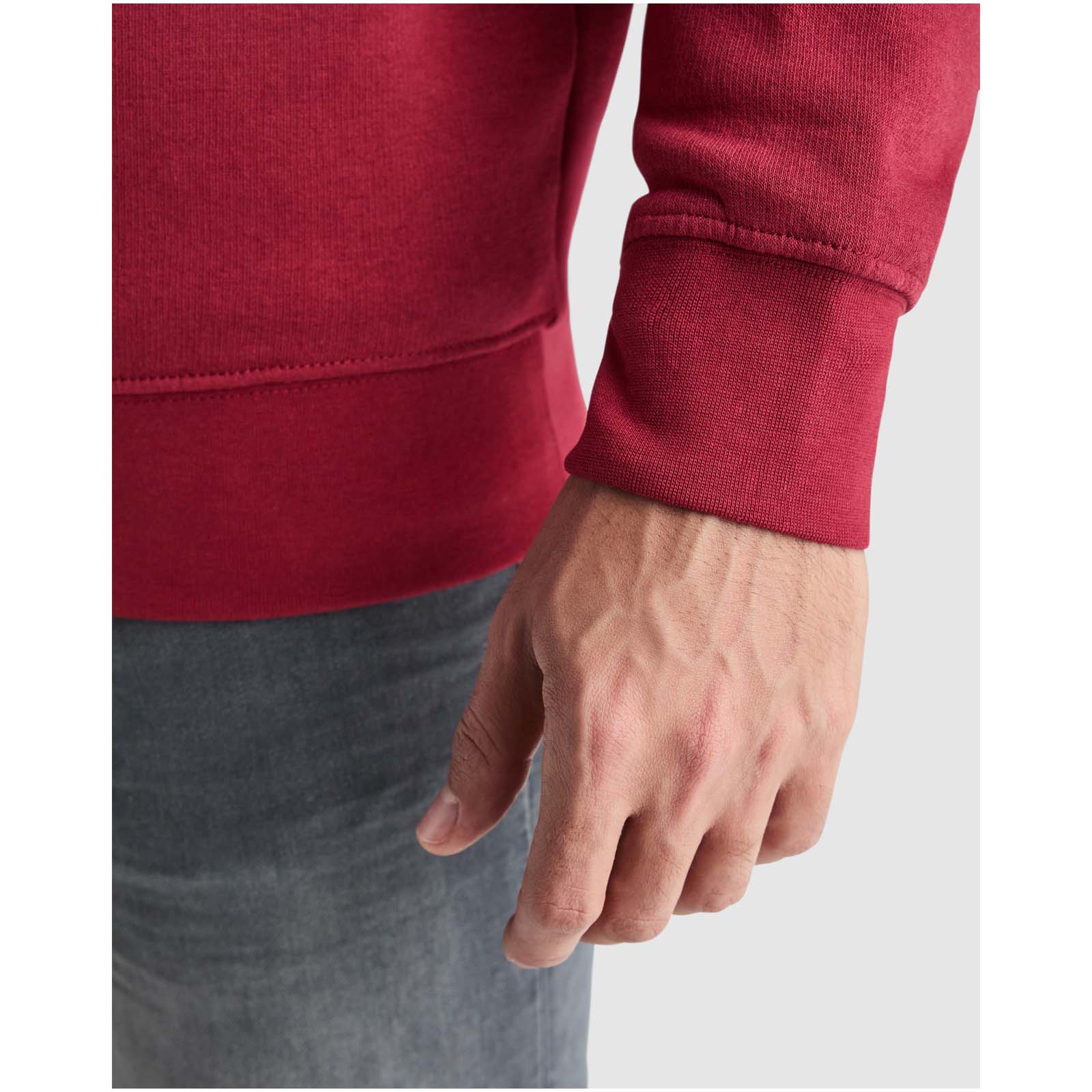 Aneto 280 g/m² Pullover mit Viertelreißverschluss heather grau