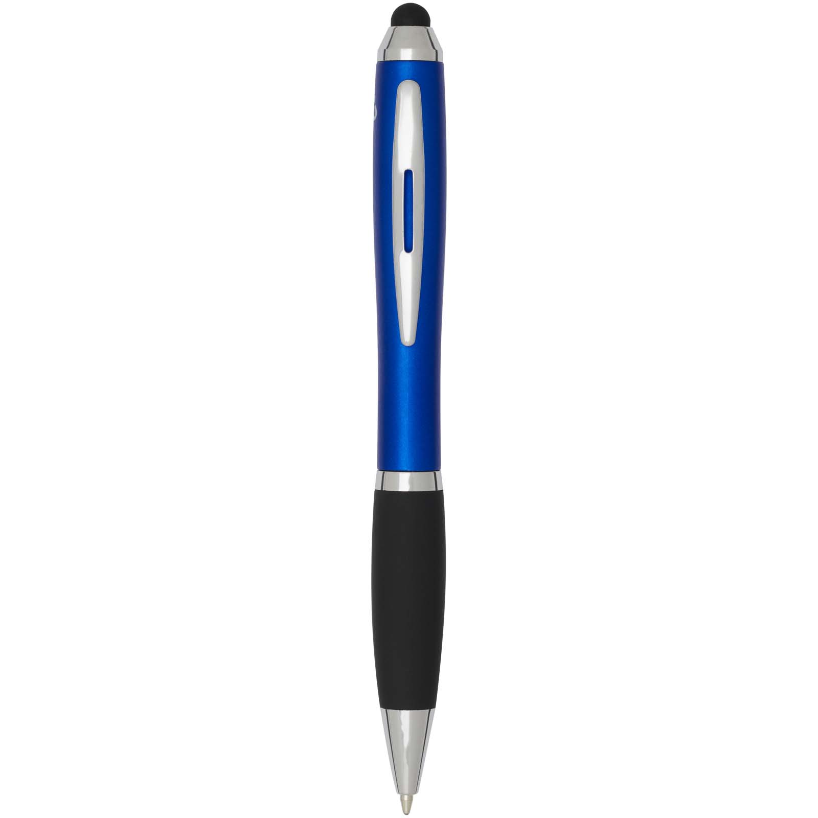 Nash RCS Stylus Kugelschreiber aus recyceltem Kunststoff mit farbigem Schaft und schwarzem Griff (blaue Tinte) royalblau