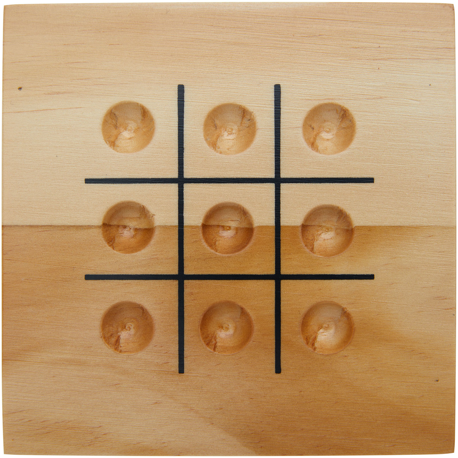 Strobus Tic-Tac-Toe Spiel aus Holz natur