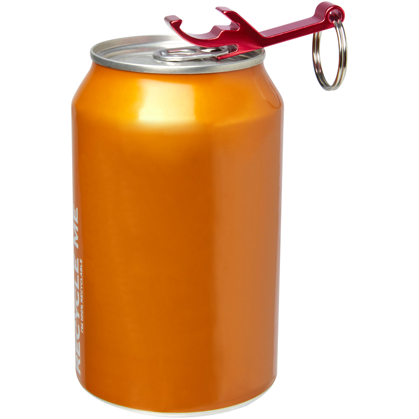 Tao Schlüsselanhänger mit Flaschen- und Dosenöffner aus recyceltem RCS Aluminium rot