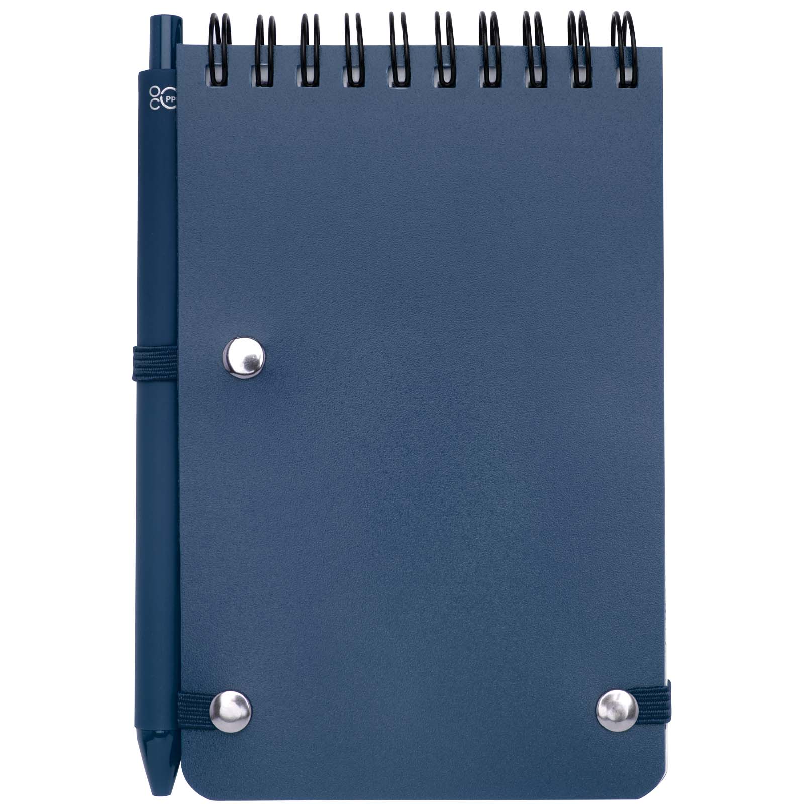 Thalaasa A6 Hardcover Notizbuch aus Ocean Bound Kunststoff mit Kugelschreiber (schwarze Mine) Ozeanblau