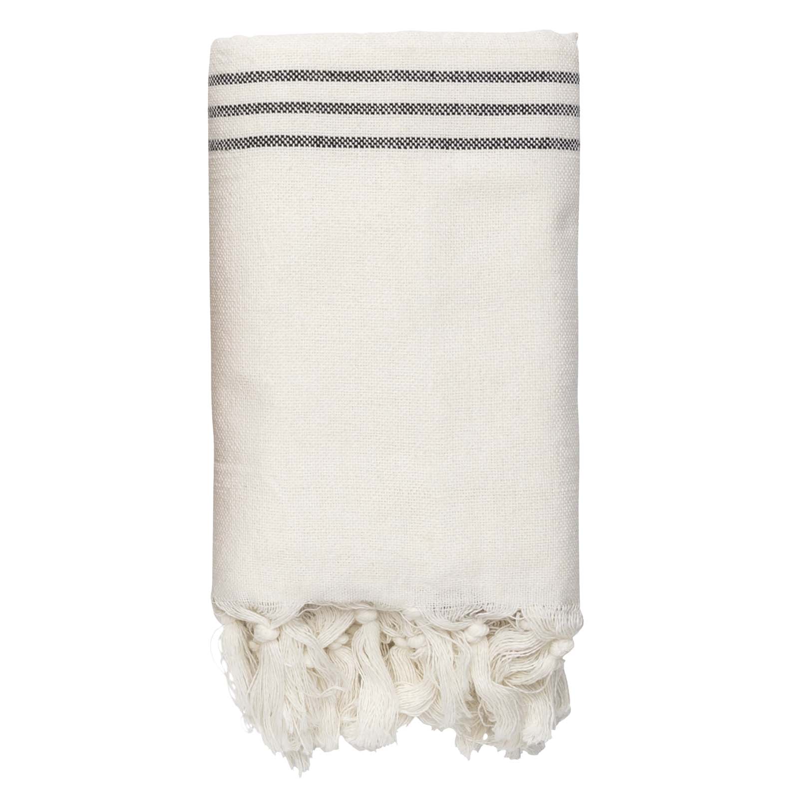 Originalhome Tuch 85 × 175 cm aus recyceltem Material offwhite
