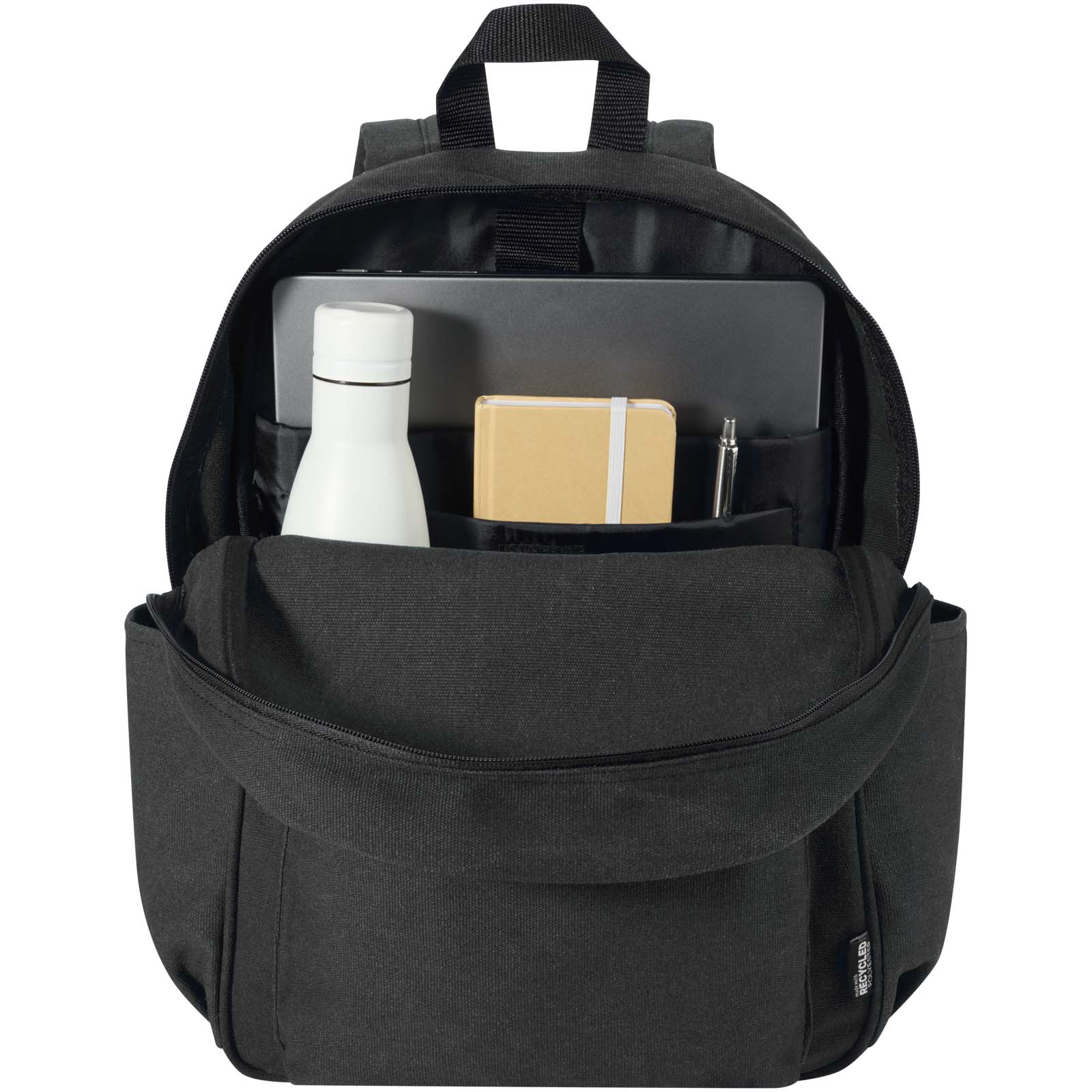 Recanvas 15,6” GRS recycelter City-Rucksack 16L schwarz