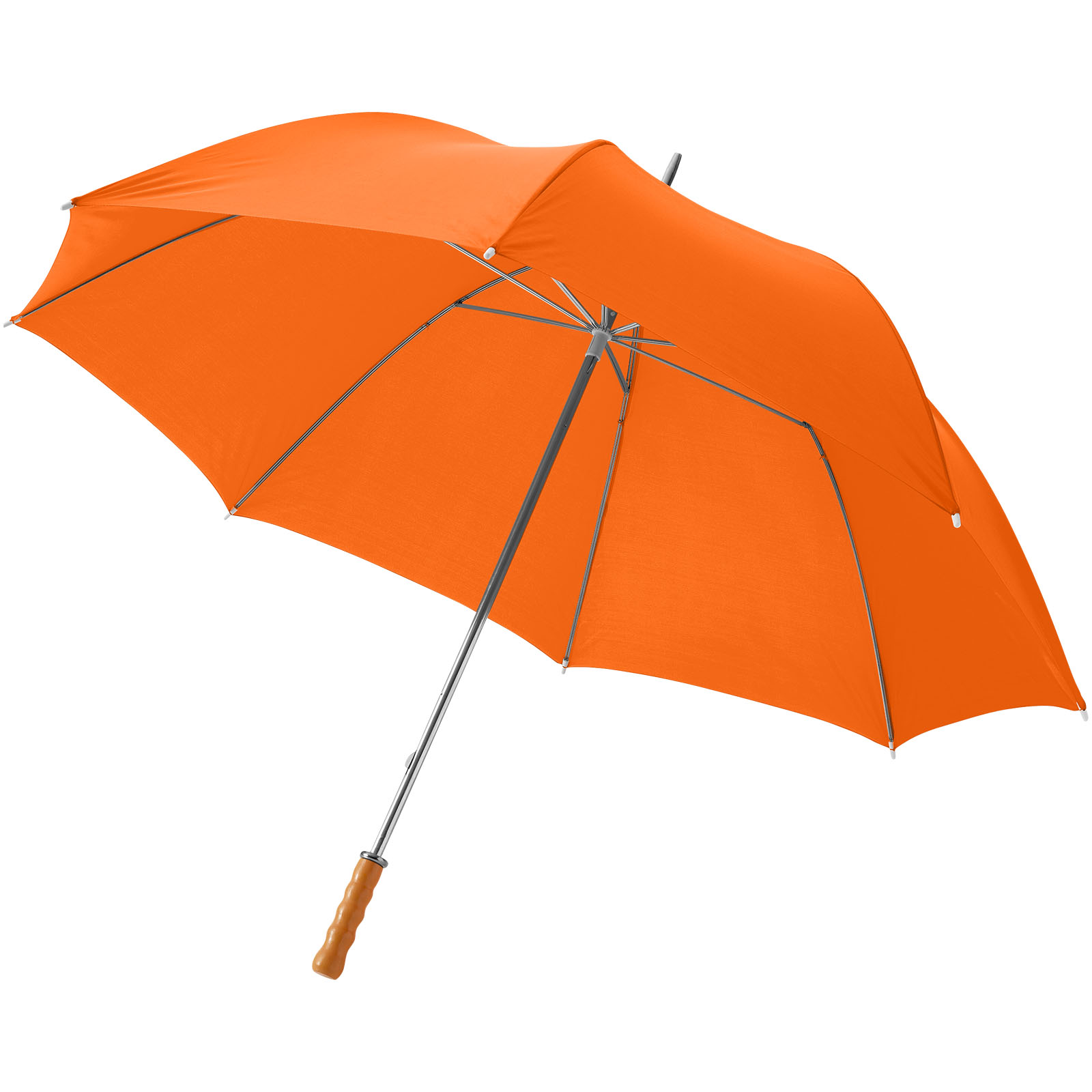 Karl 30" Golfschirm mit Holzgriff orange