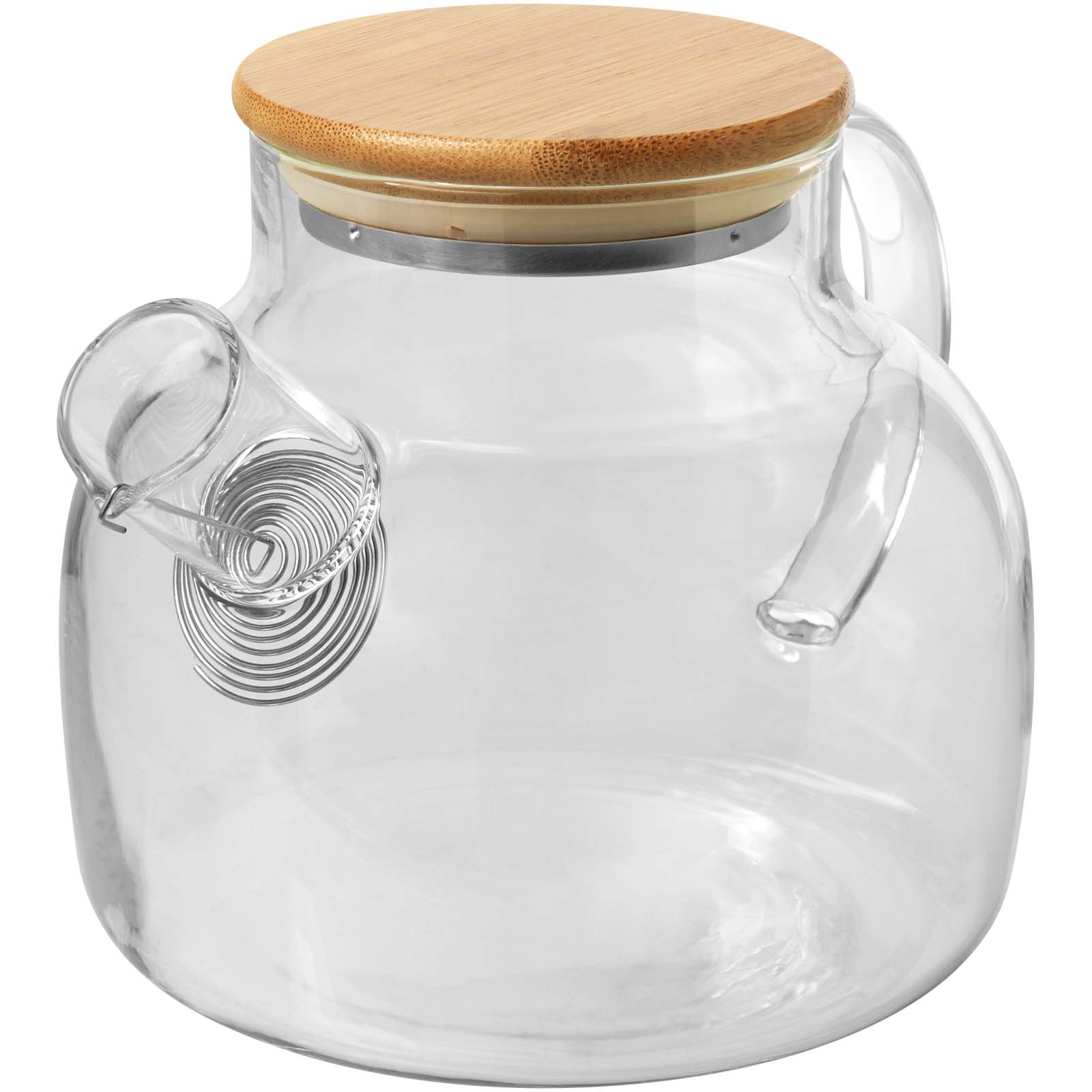 Zen Teekanne mit Sieb und Deckel aus Bambus transparent