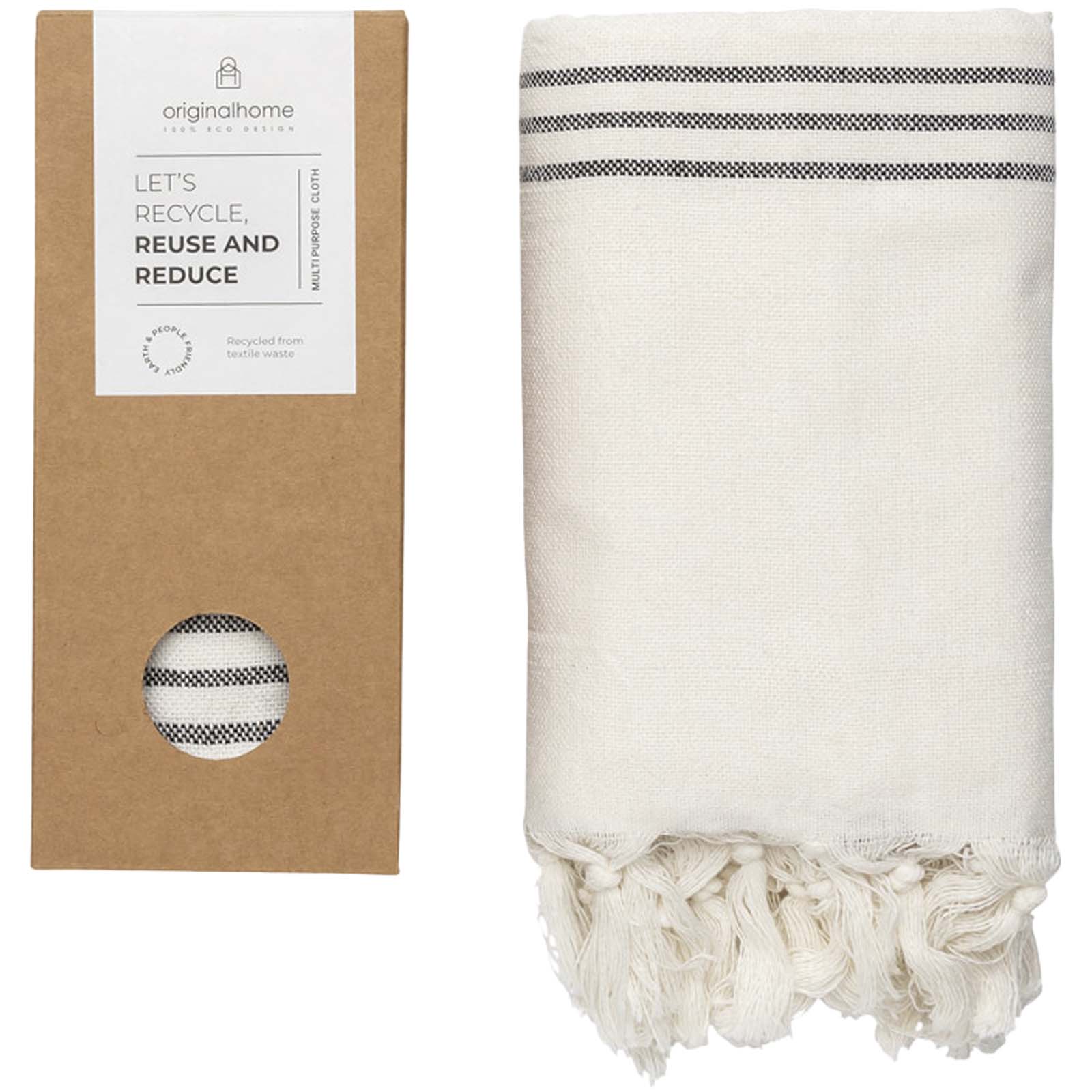 Originalhome Tuch 85 × 175 cm aus recyceltem Material offwhite