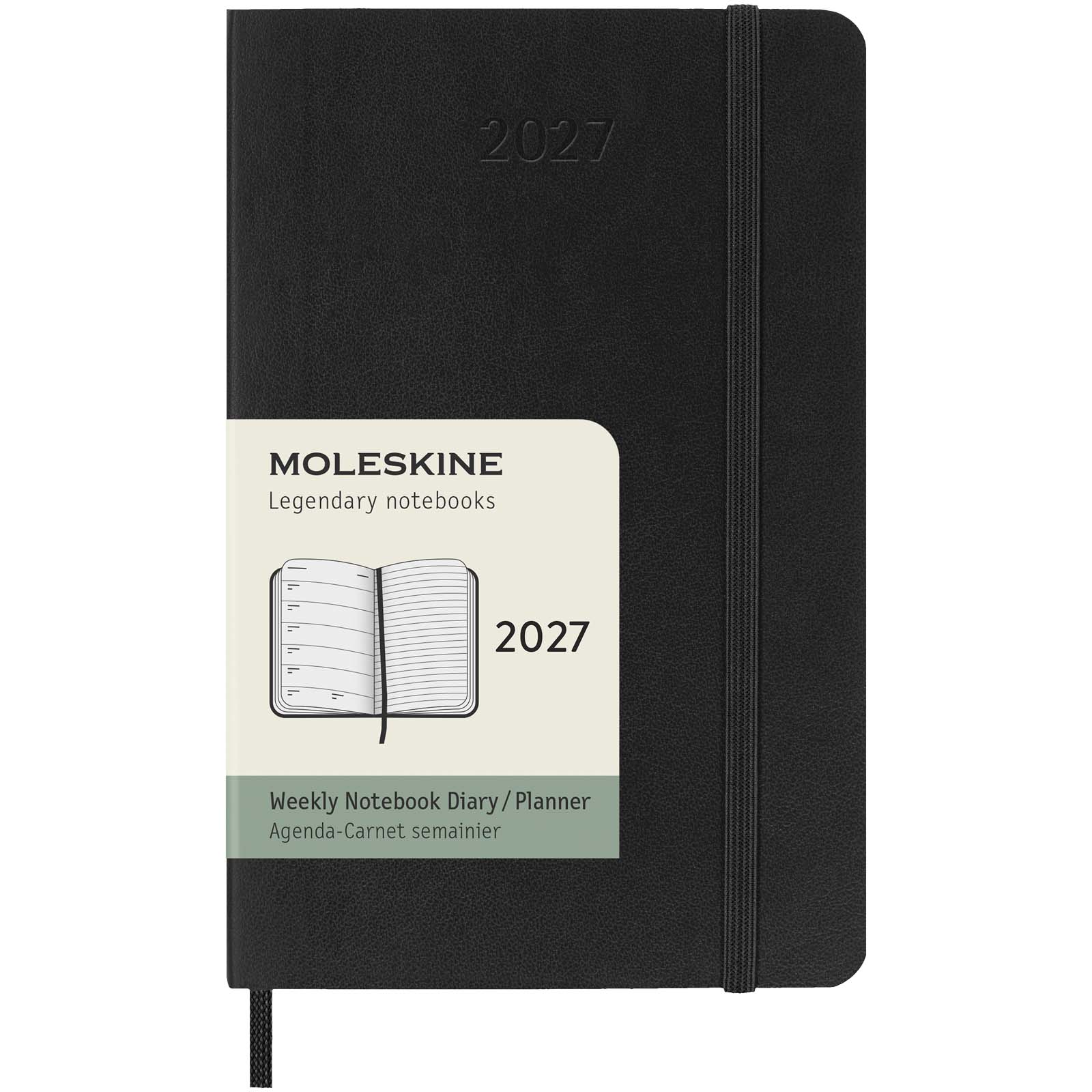 Moleskine Softcover 12 Monate Wochenkalender, Pocket-Format schwarz