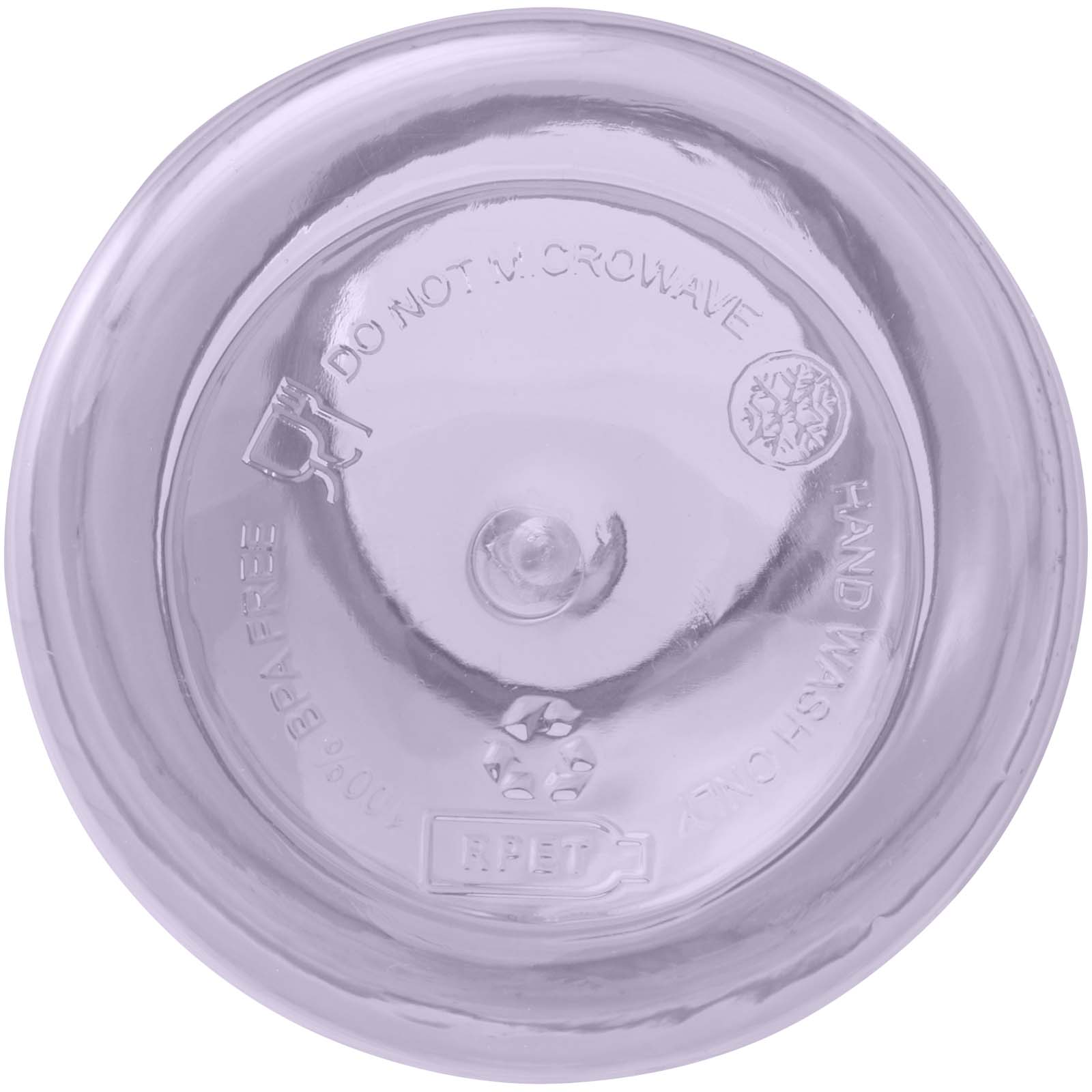 Oregon 400 ml RCS-zertifizierte Trinkflasche aus recyceltem Kunststoff mit Karabiner fliederfarben
