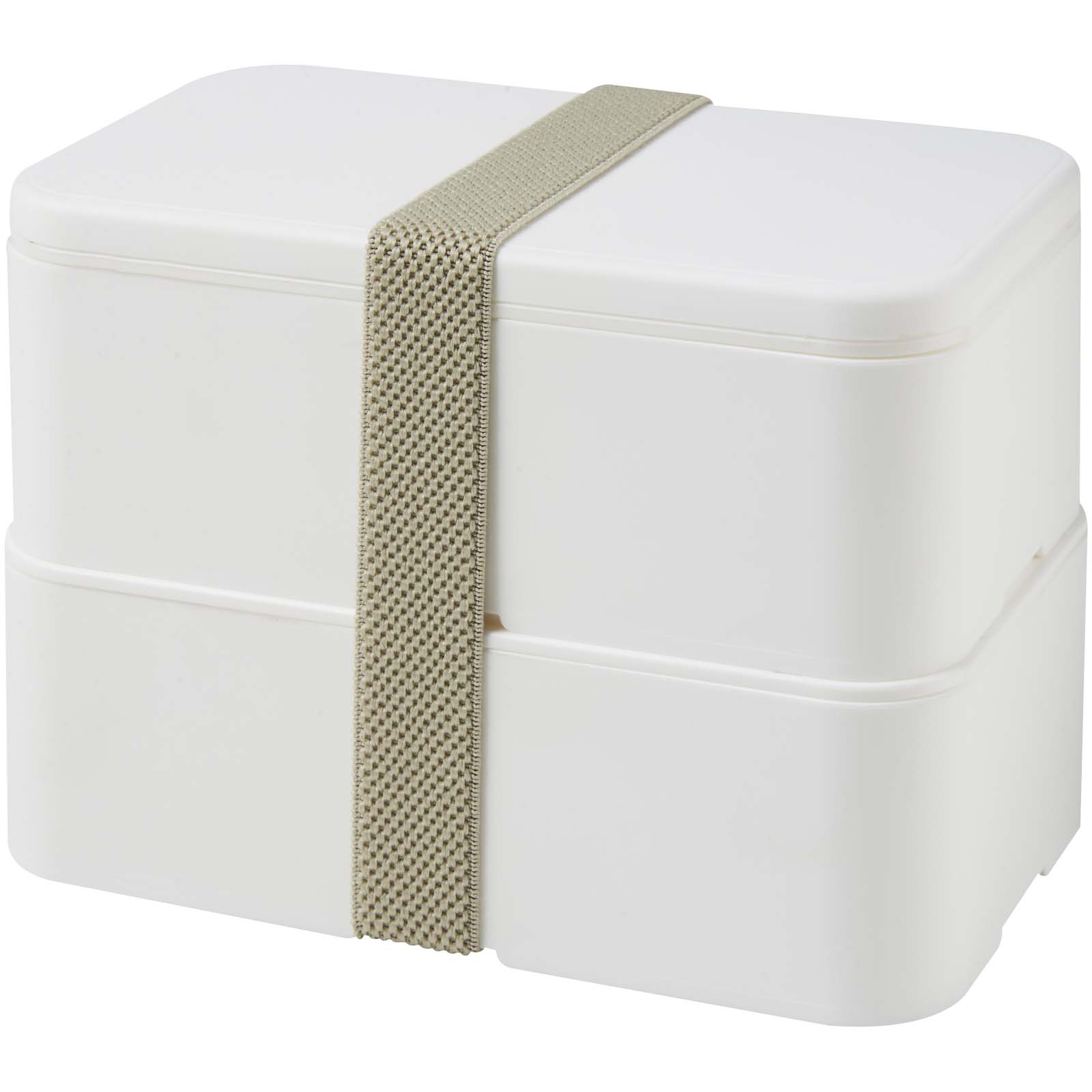 MIYO POP 700 + 700 ml doppelschichtige Lunchbox weiss