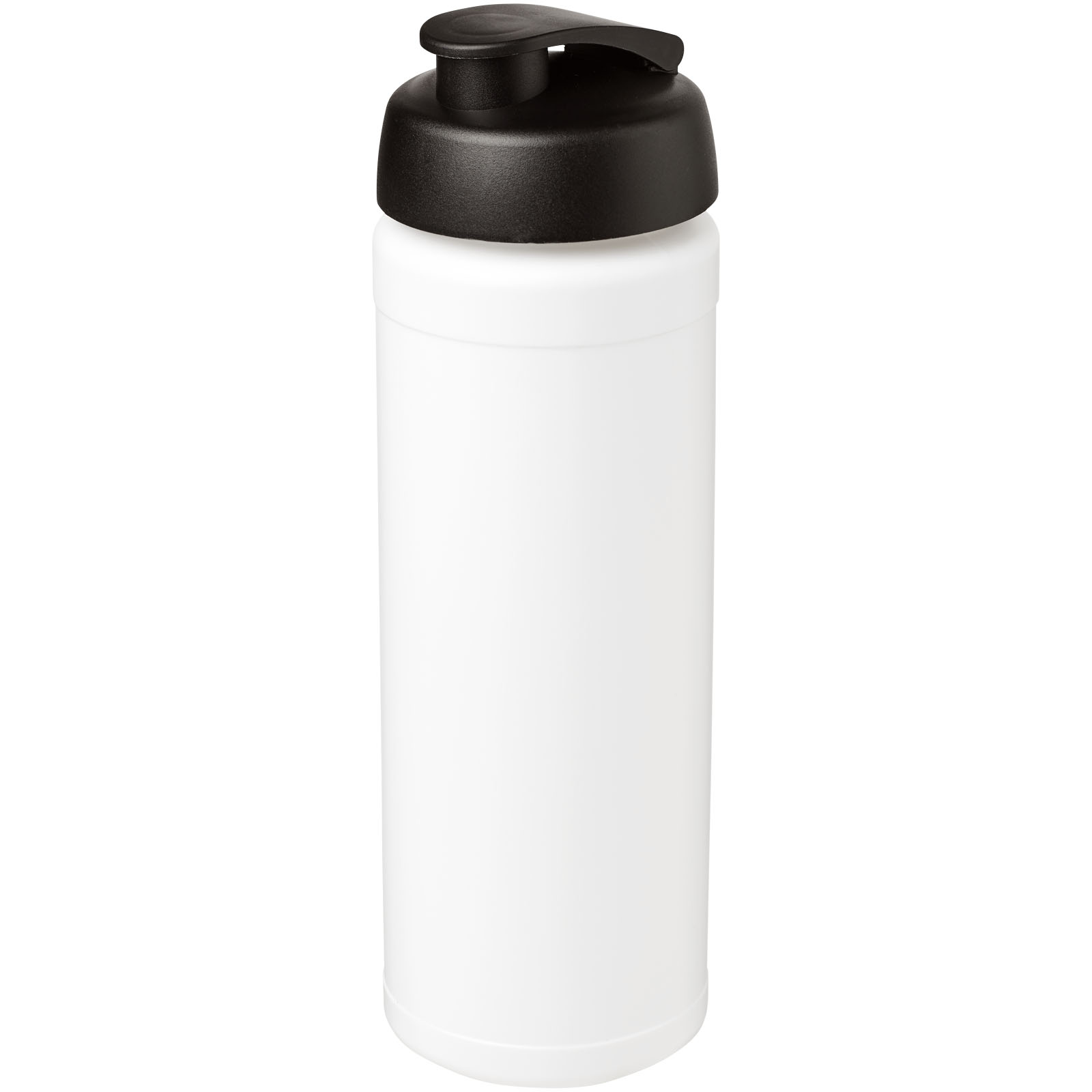 Baseline® Plus grip 750 ml Sportflasche mit Klappdeckel weiss, schwarz