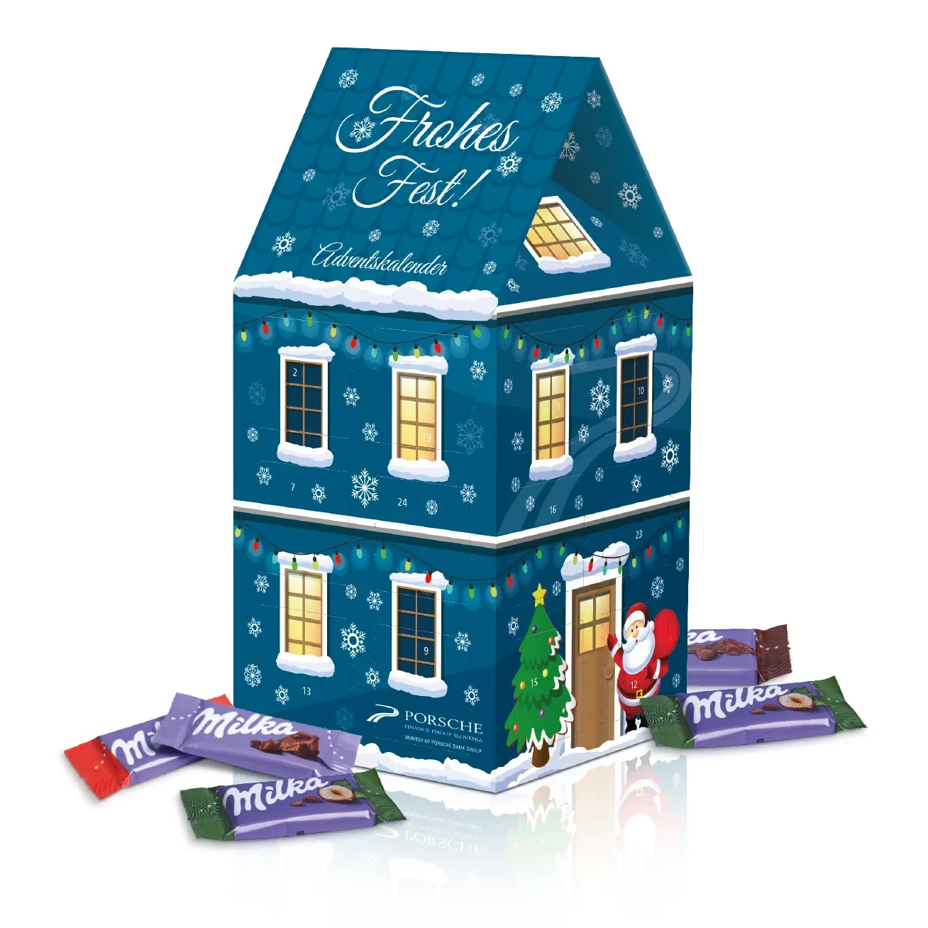 Adventskalender Haus "XL" mit Milka Schokolade