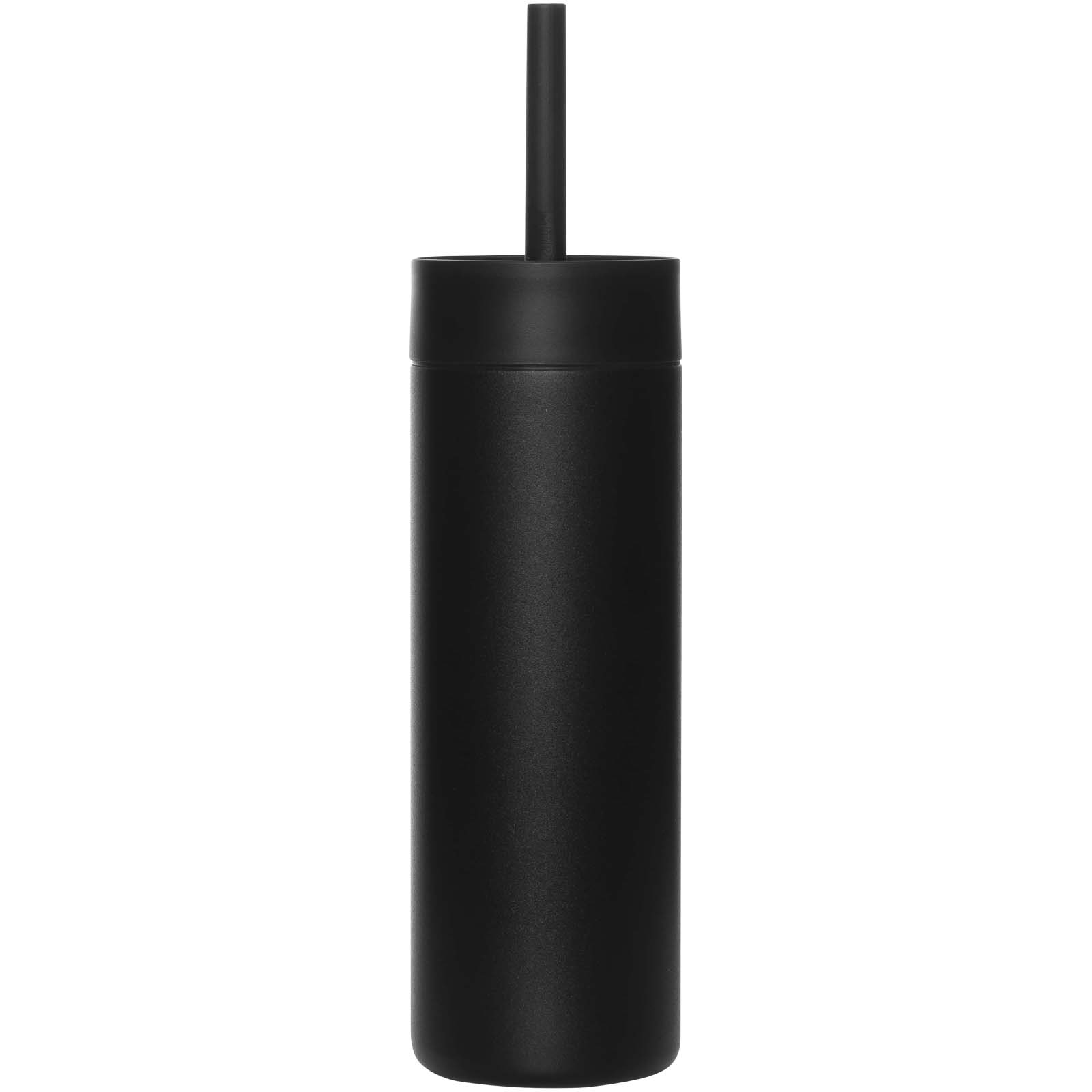 MiiR Sipper 473 ml Trinkflasche mit Trinkhalm schwarz