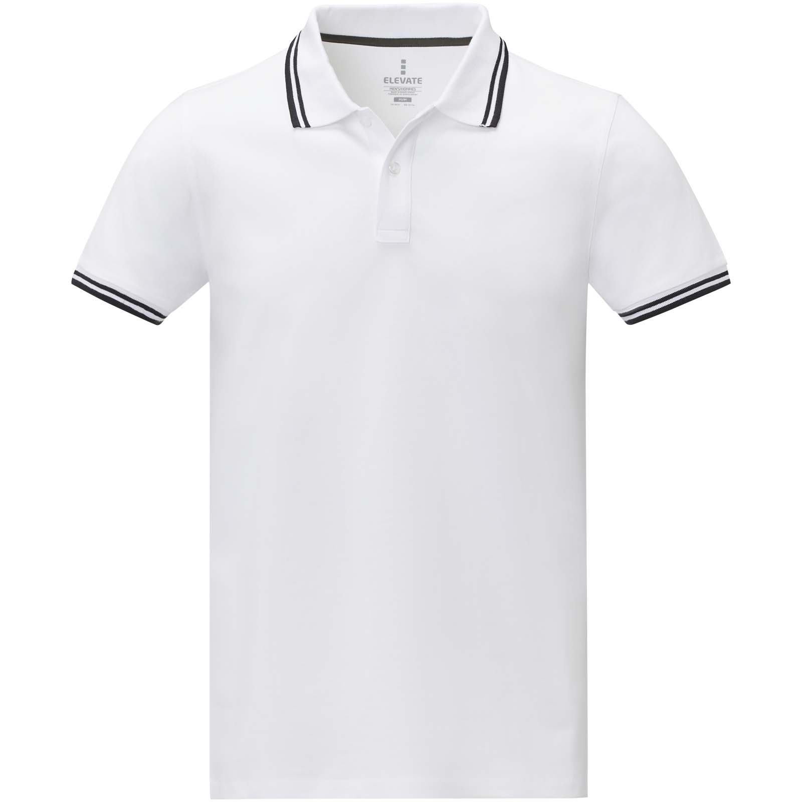 Amarago 200 g/m² Polo mit abgesetztem Rand für Herren weiss
