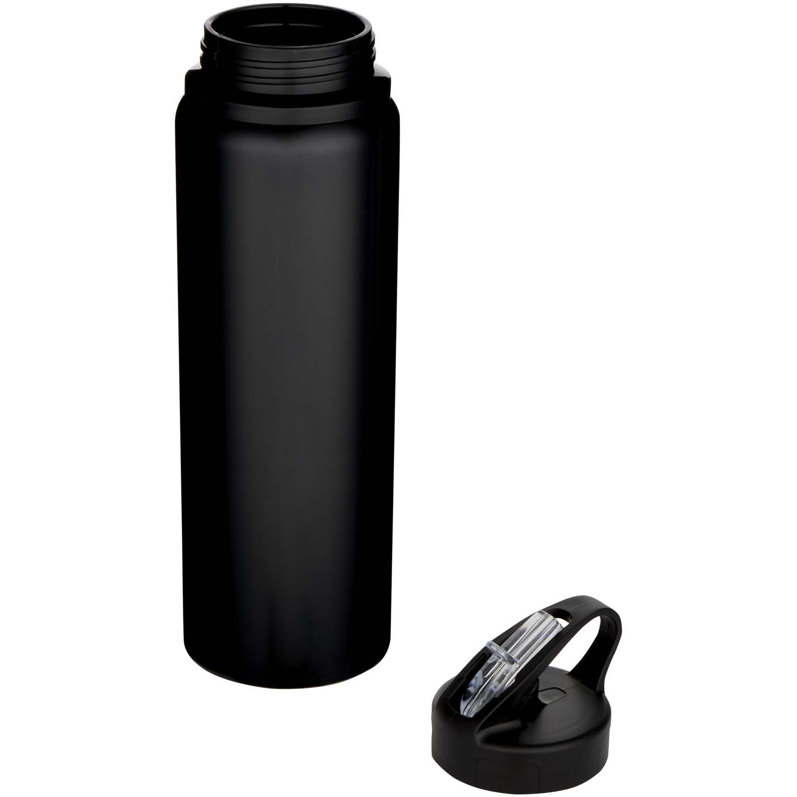 Fitz 800 ml RCS-zertifizierte, einwandige Trinkflasche aus recyceltem Edelstahl schwarz