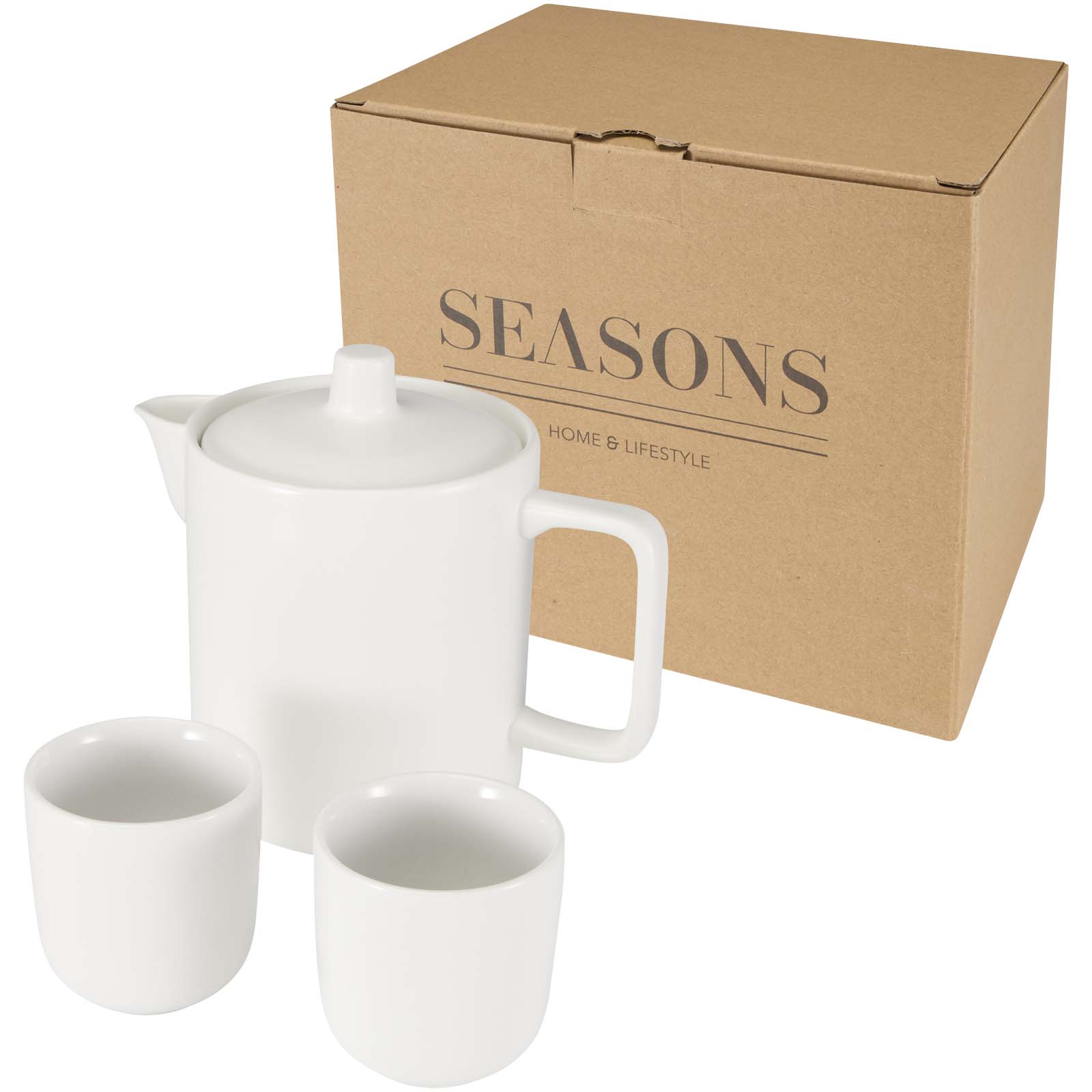 Suki Set aus Teekanne und Tassen weiss