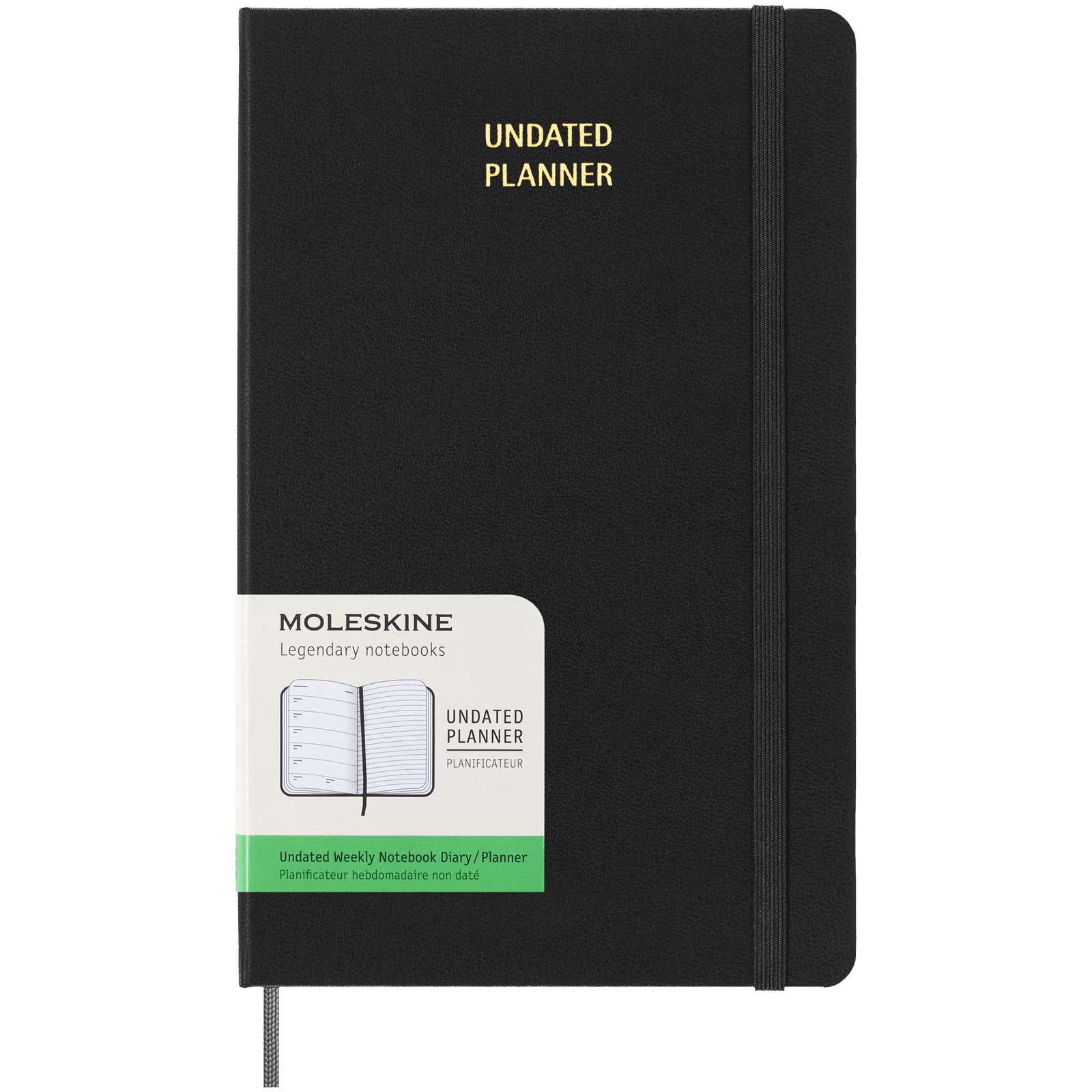 Moleskine Hardcover Wochenplaner L, undatiert schwarz