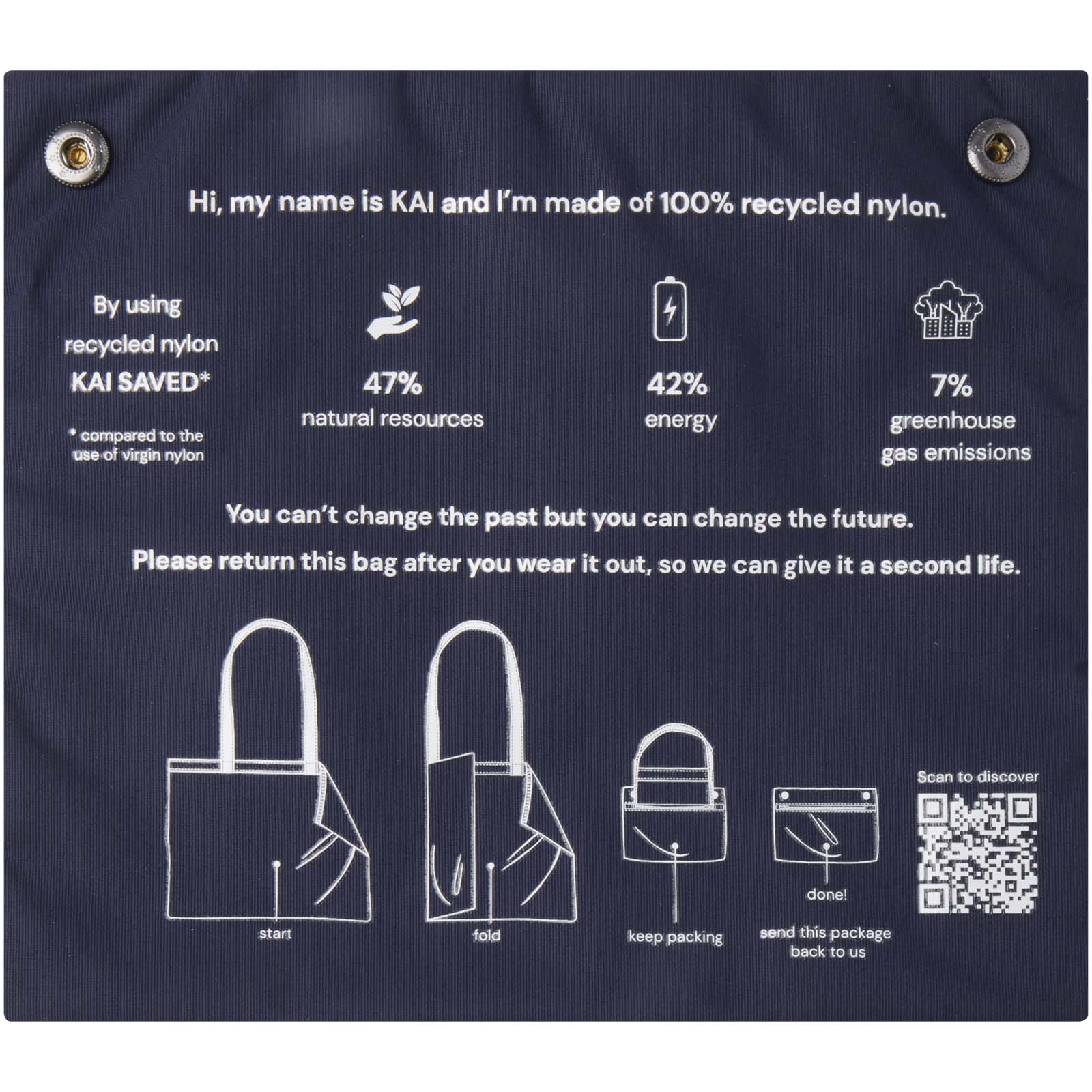 Kai GRS recycelte Circular Tragetasche navy