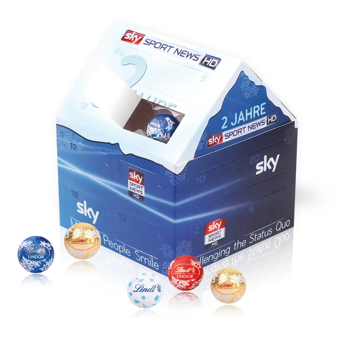 Adventskalender "Weihnachtshaus" Classic mit Lindt Schokolade