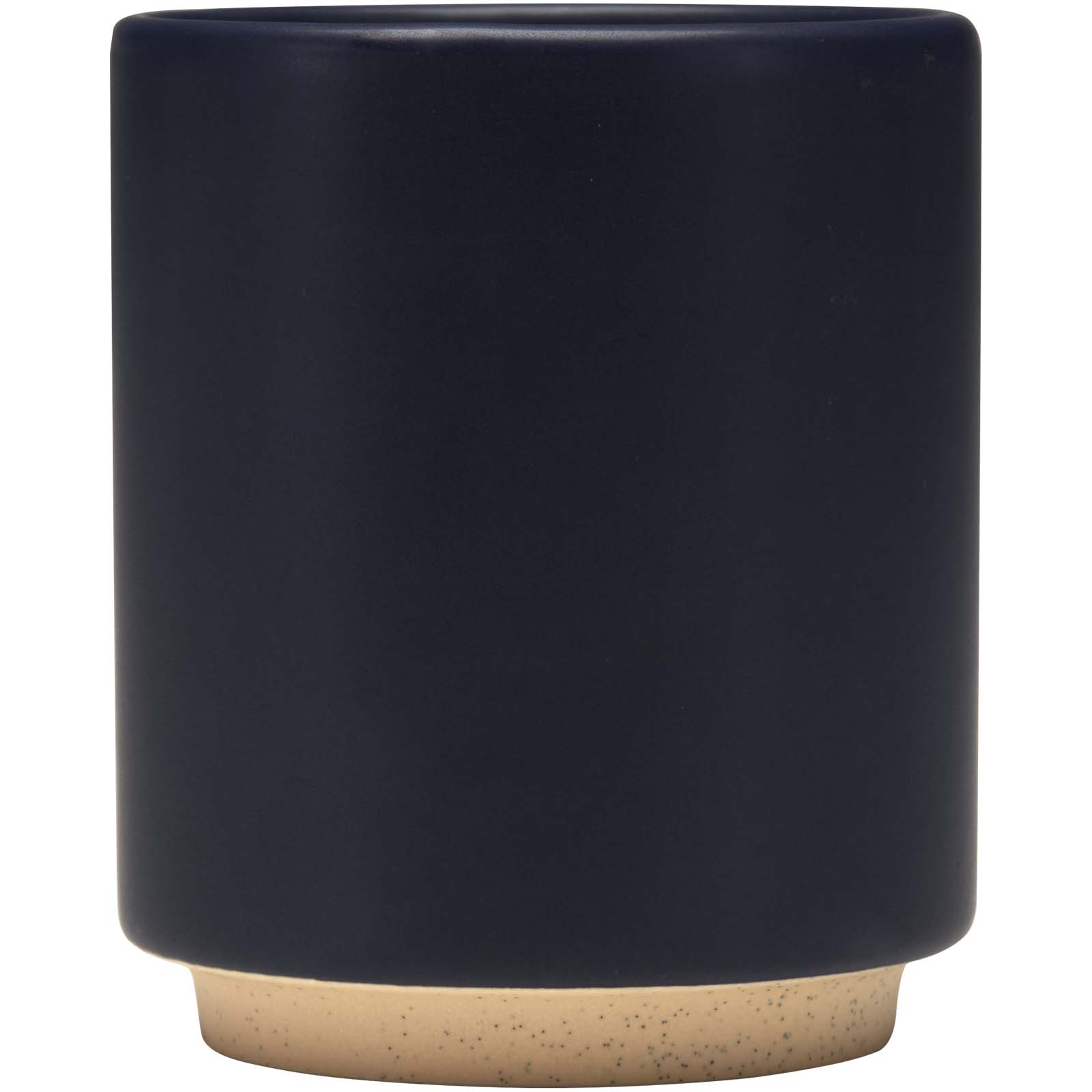 Camilla stapelbarer Keramikbecher, 180 ml, mit matter Oberfläche navy