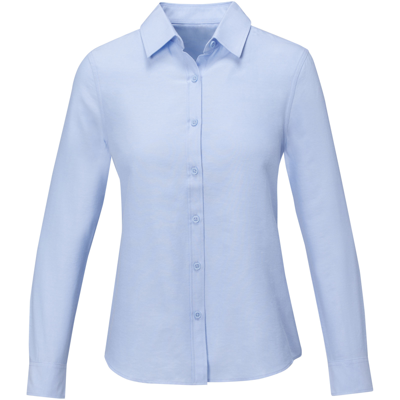 Pollux 130 g/m² Damenbluse mit langen Ärmeln hellblau