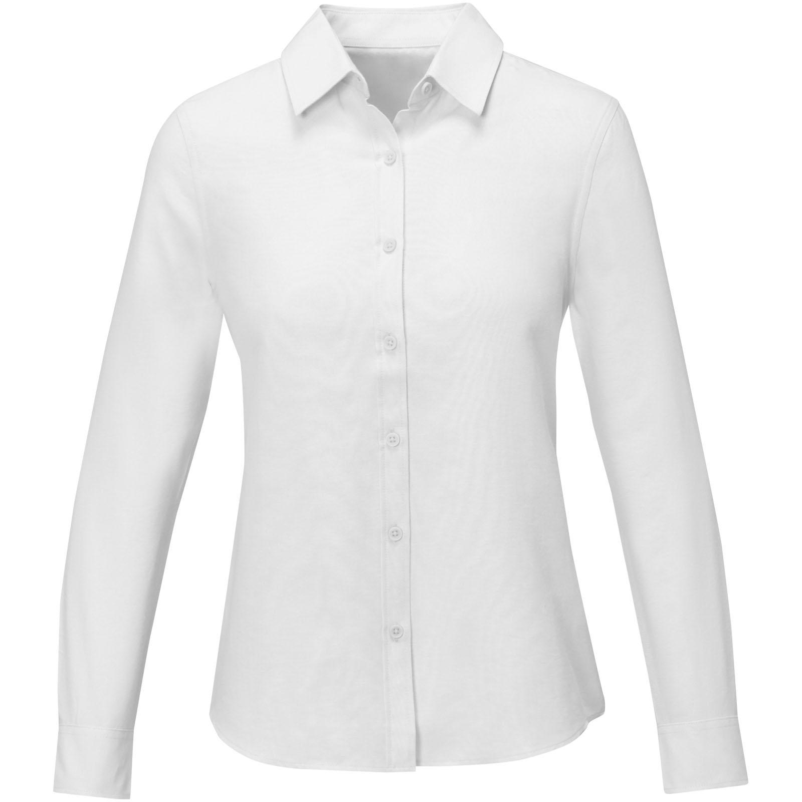 Pollux 130 g/m² Damenbluse mit langen Ärmeln weiss