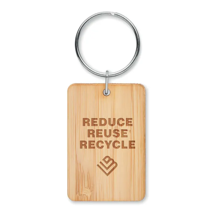 Schlüsselring Bambus, eckig