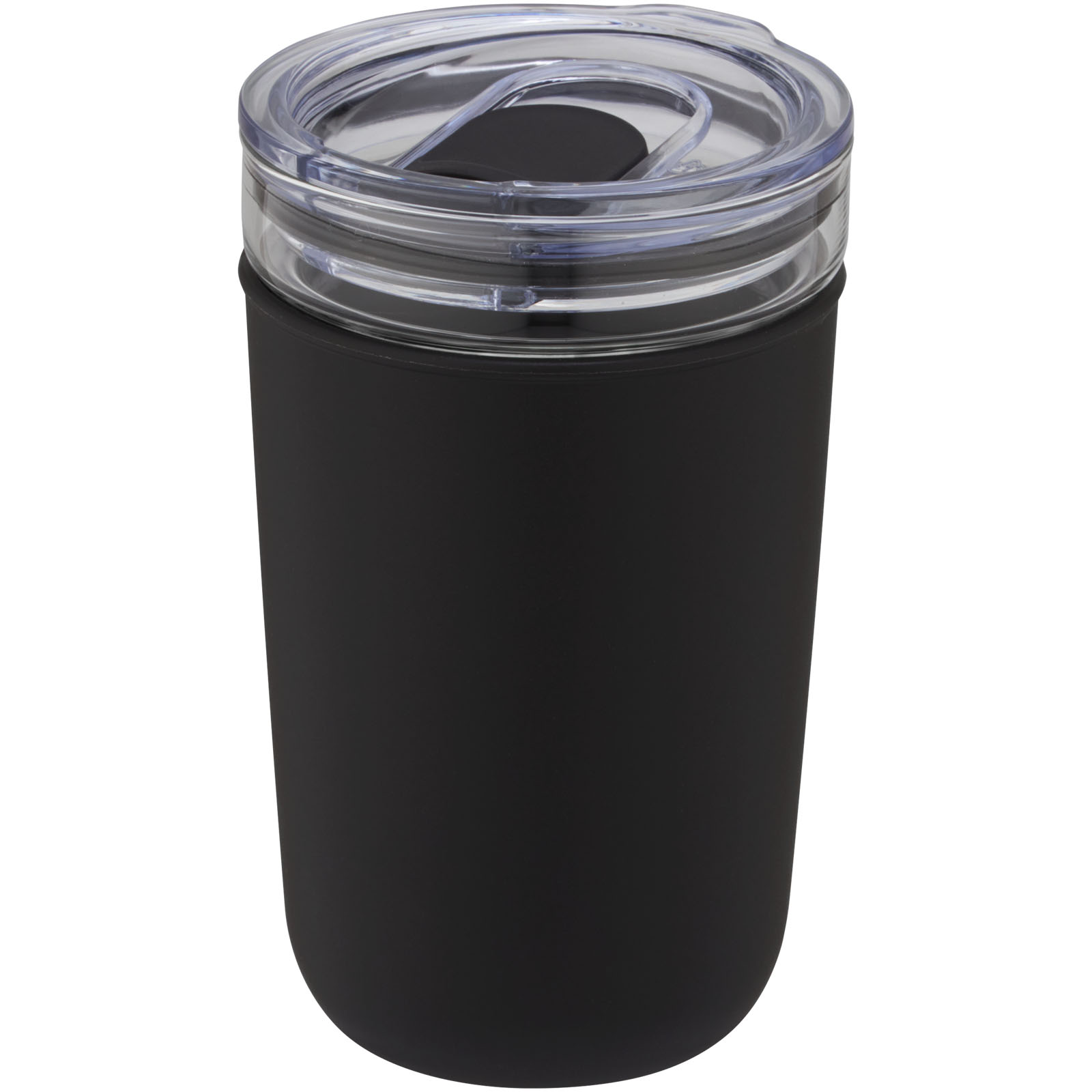 Bello 420 ml Glasbecher mit Außenwand aus recyceltem Kunststoff schwarz