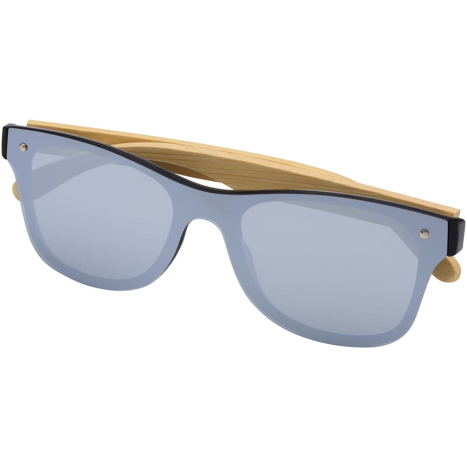 Tan Sonnenbrille mit Bambusbügeln silber