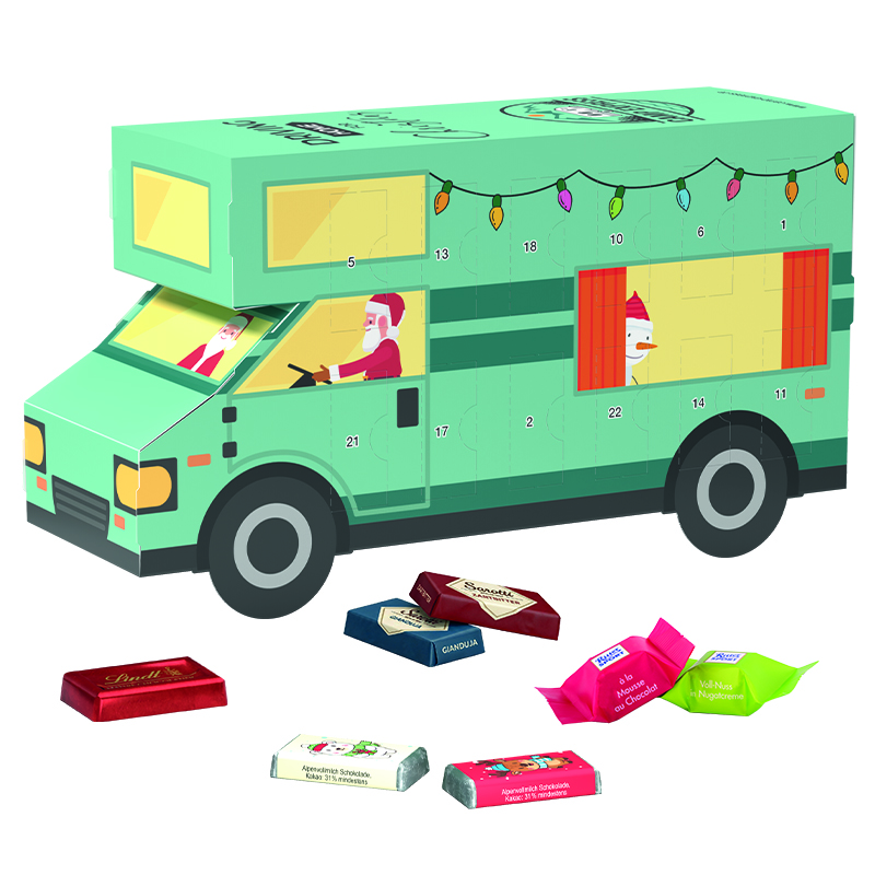 Adventskalender Wohnmobil, Sarotti Schokotäfelchen
