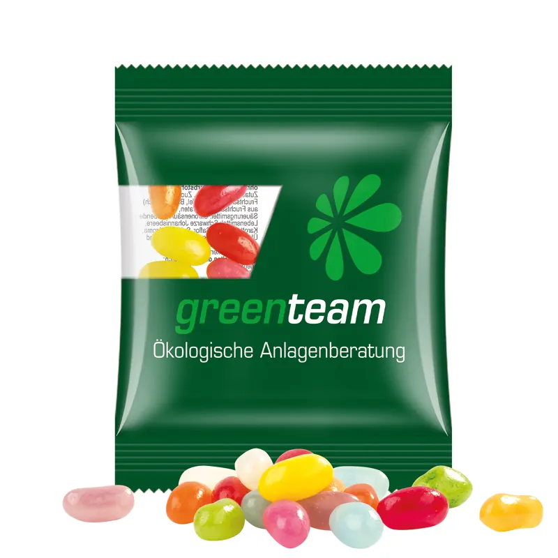 Minitüte 10 g, transparente kompostierbare Folie, Jelly Beans