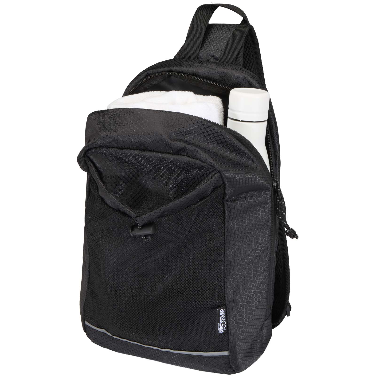 Varyon GRS-recycelter Schulterrucksack schwarz